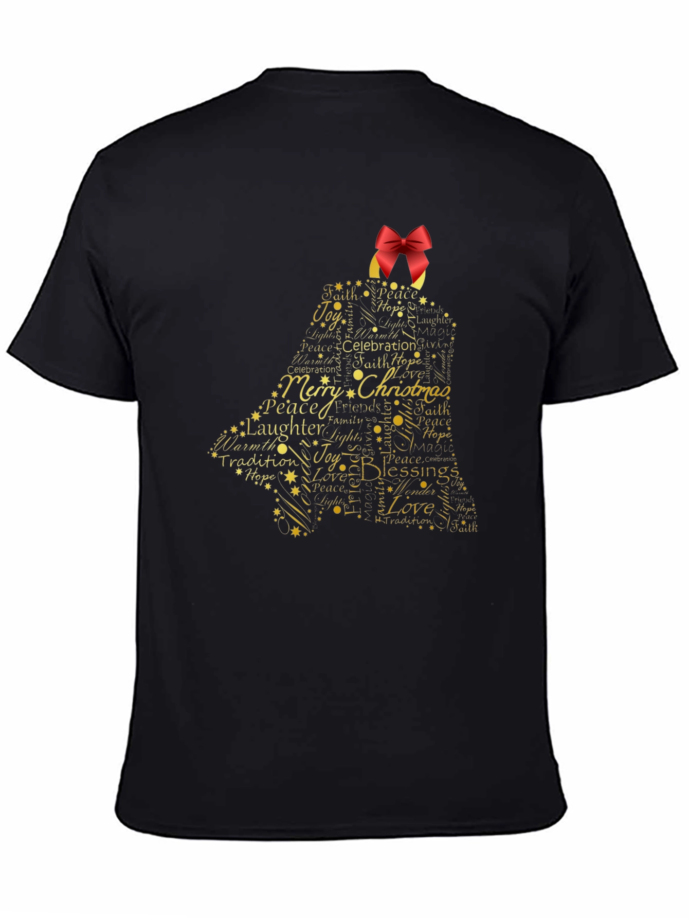 Festive Christmas Bell Graphic T-Shirt