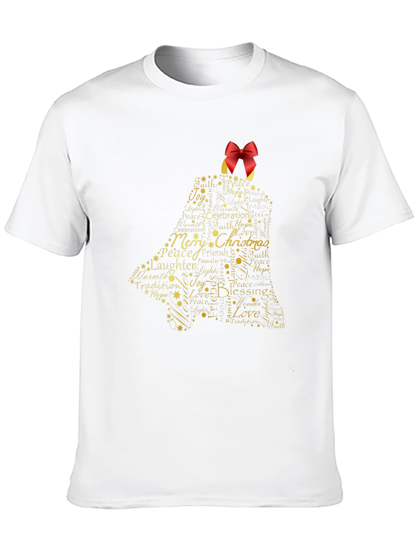 Festive Christmas Bell Graphic T-Shirt