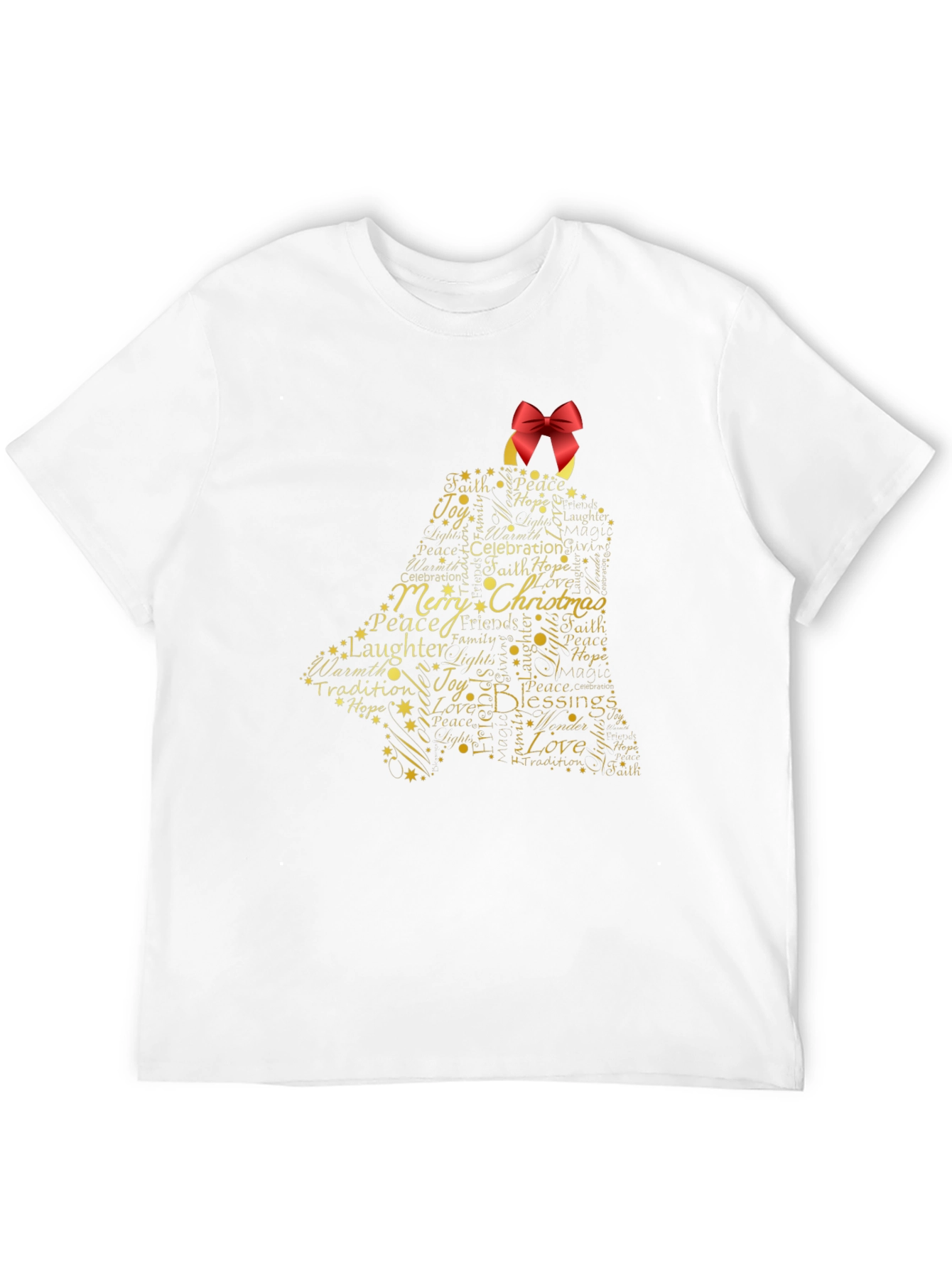 Festive Christmas Bell Graphic T-Shirt