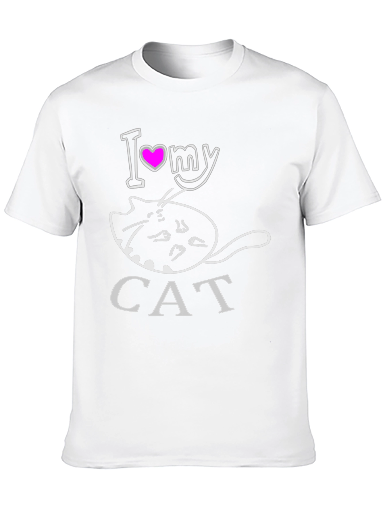 I Heart My Cat T-Shirt - Black Graphic Tee