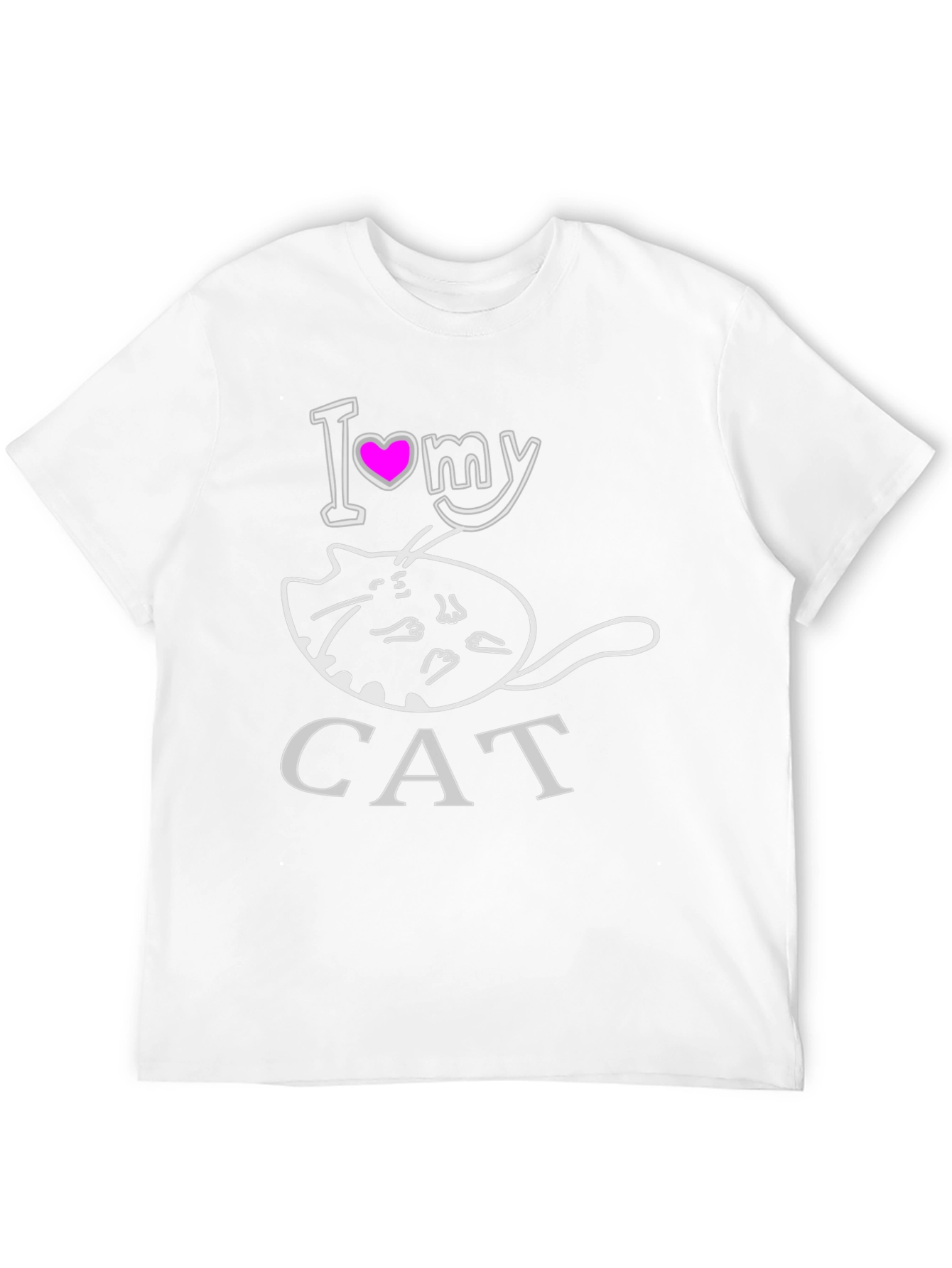 I Heart My Cat T-Shirt - Black Graphic Tee