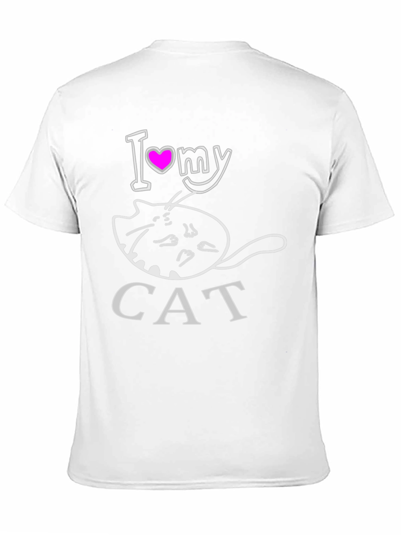 I Heart My Cat T-Shirt - Black Graphic Tee