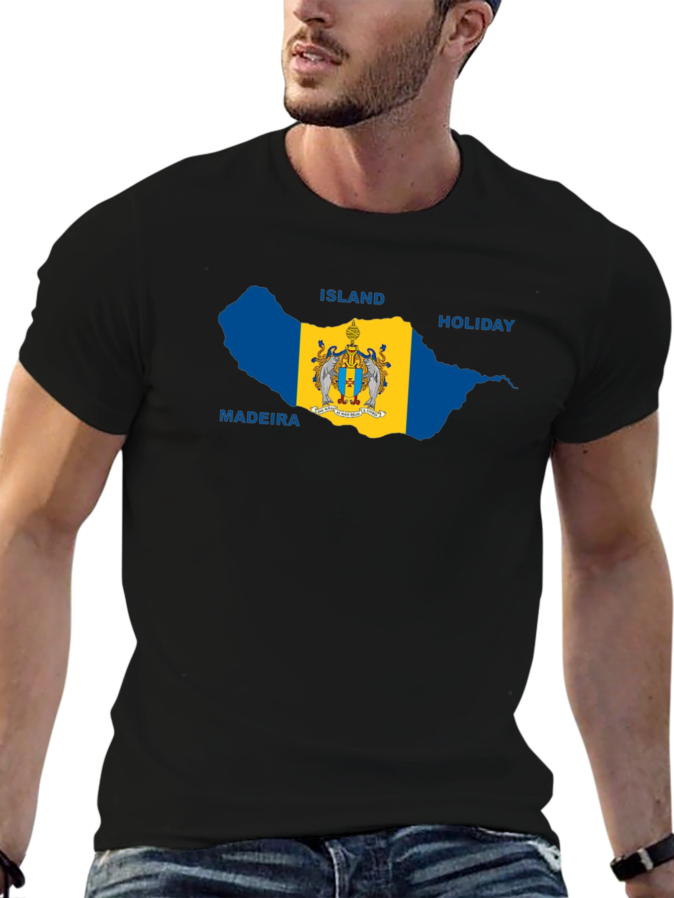 Madeira Island Holiday Black T-Shirt