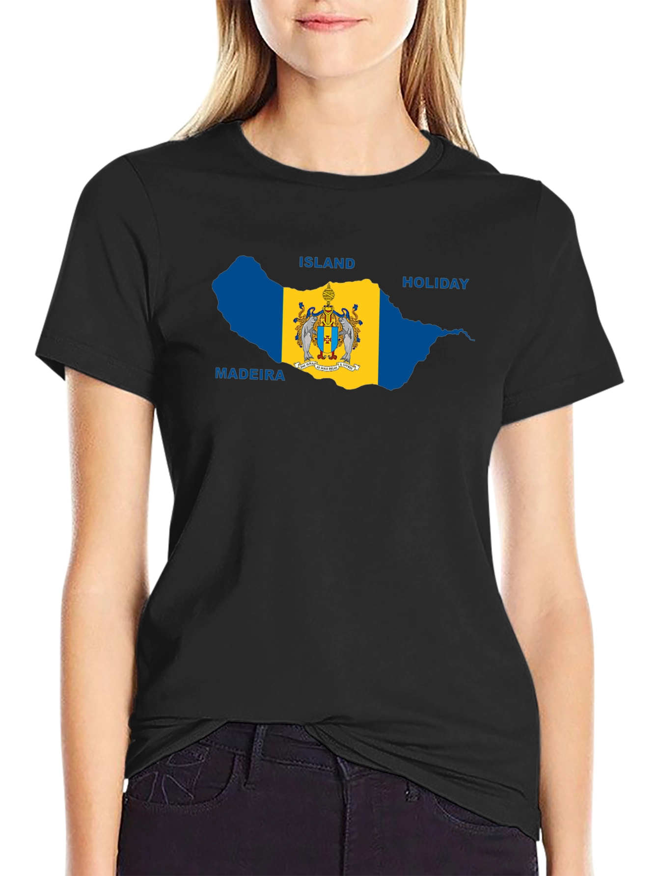 Madeira Island Holiday Black T-Shirt