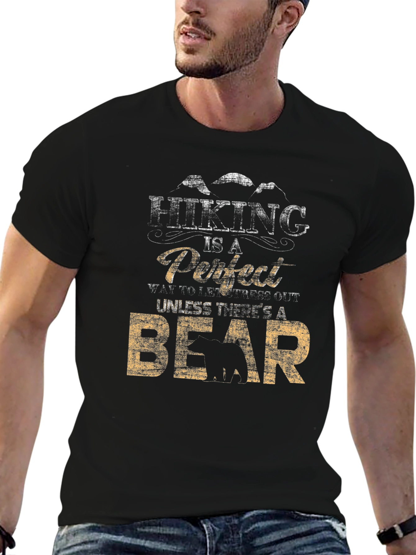 Hiking Bear T-Shirt - Funny Outdoor Adventure Tee