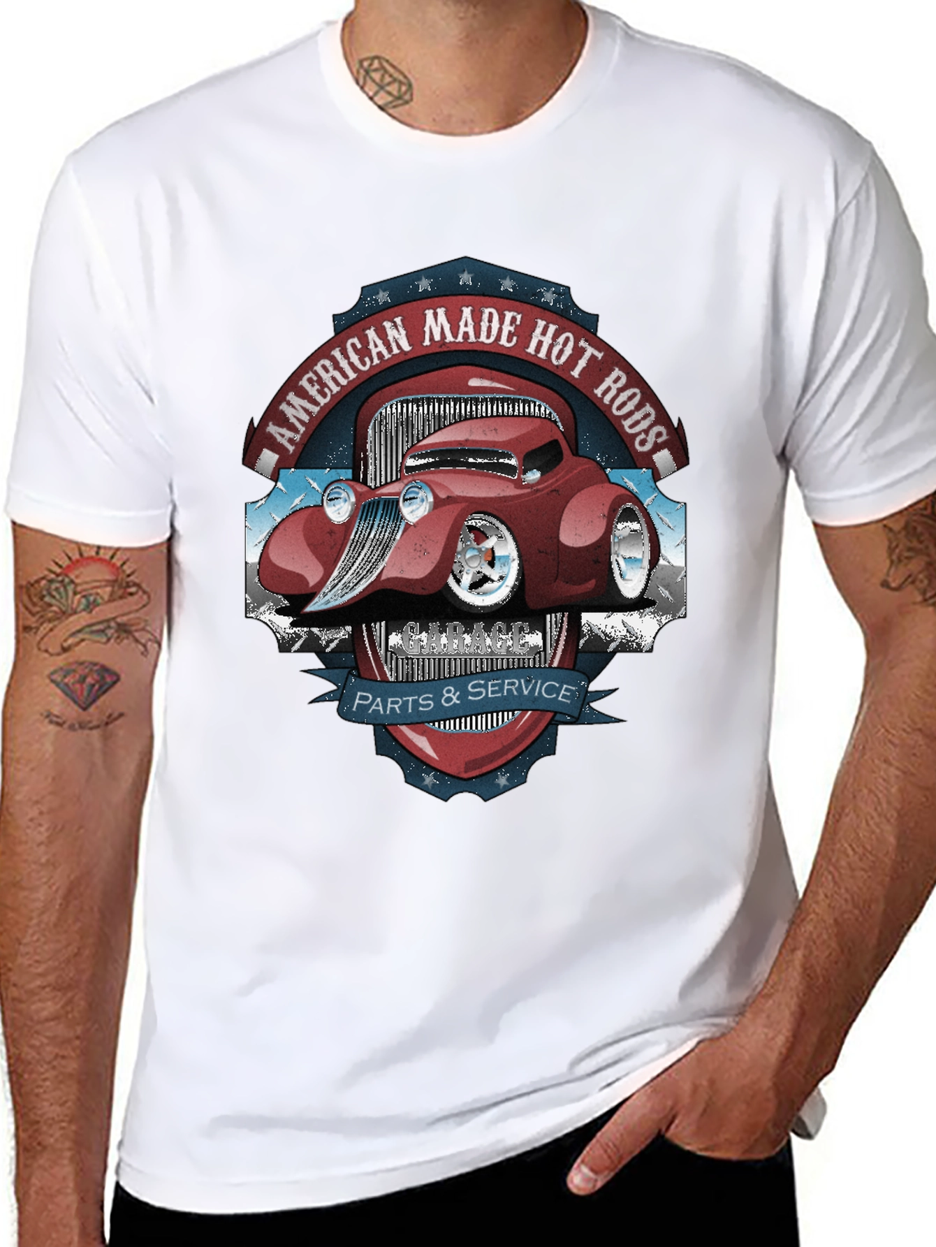 American Made Hot Rods T-Shirt - Parts & Service