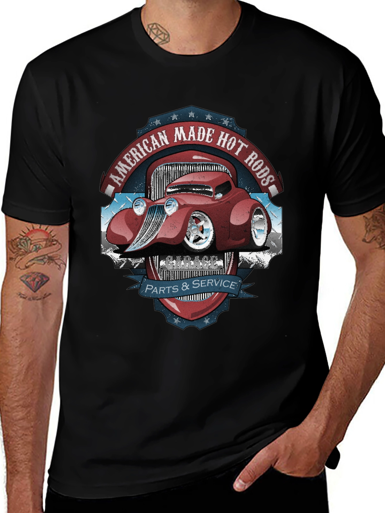 American Made Hot Rods T-Shirt - Parts & Service