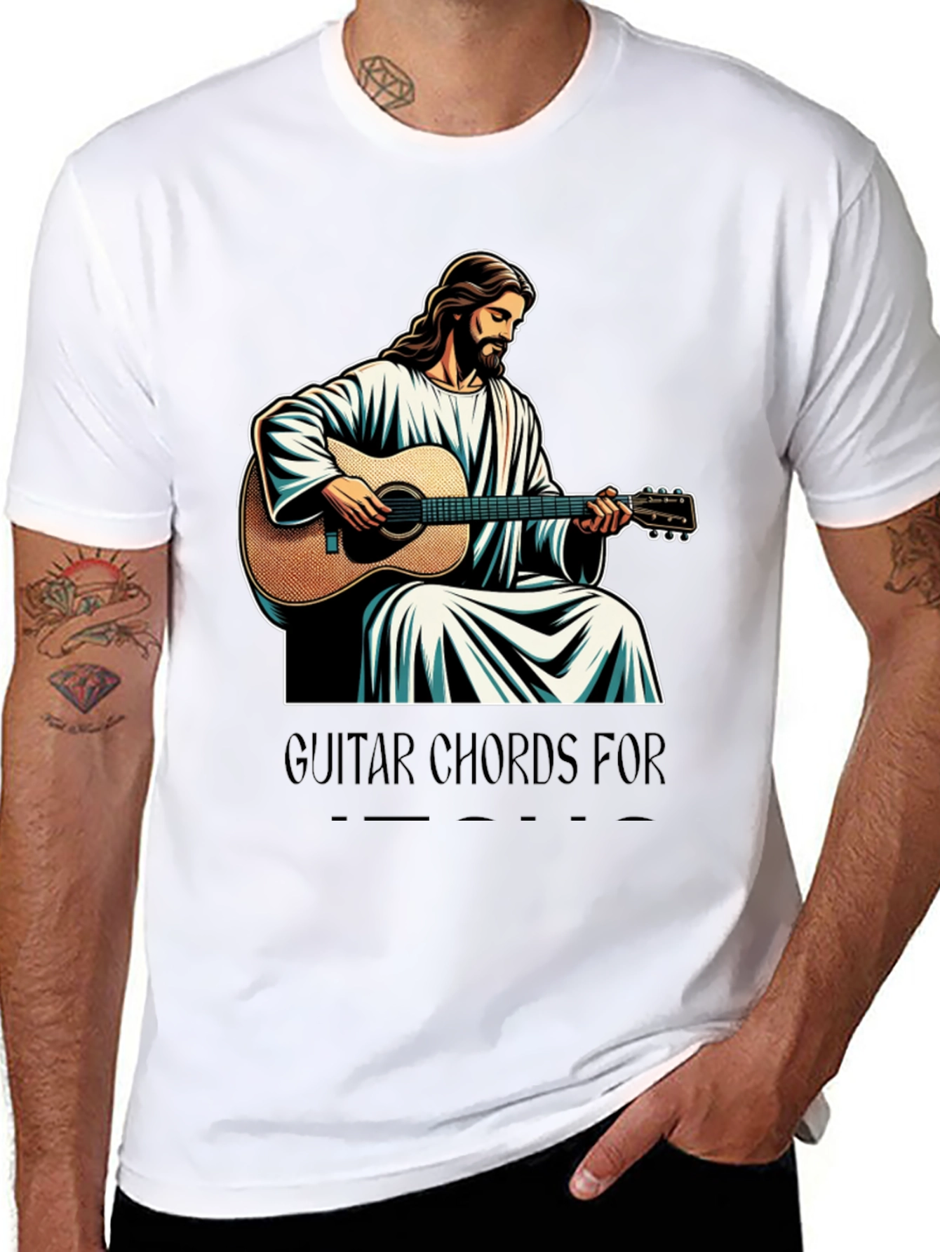 Jesus Guitar Chords T-Shirt