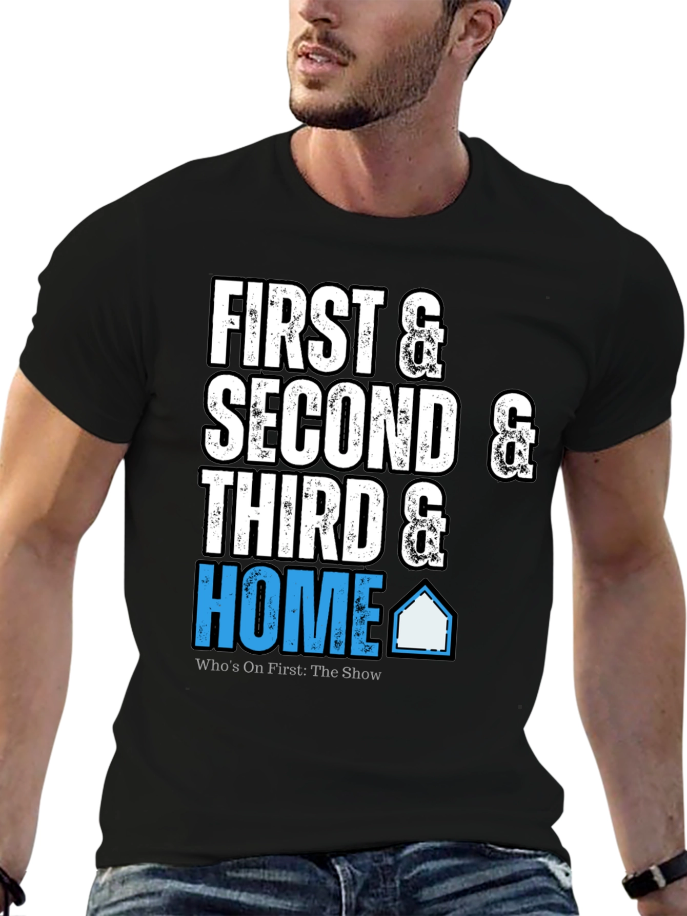 First Second Third & Home Black T-Shirt