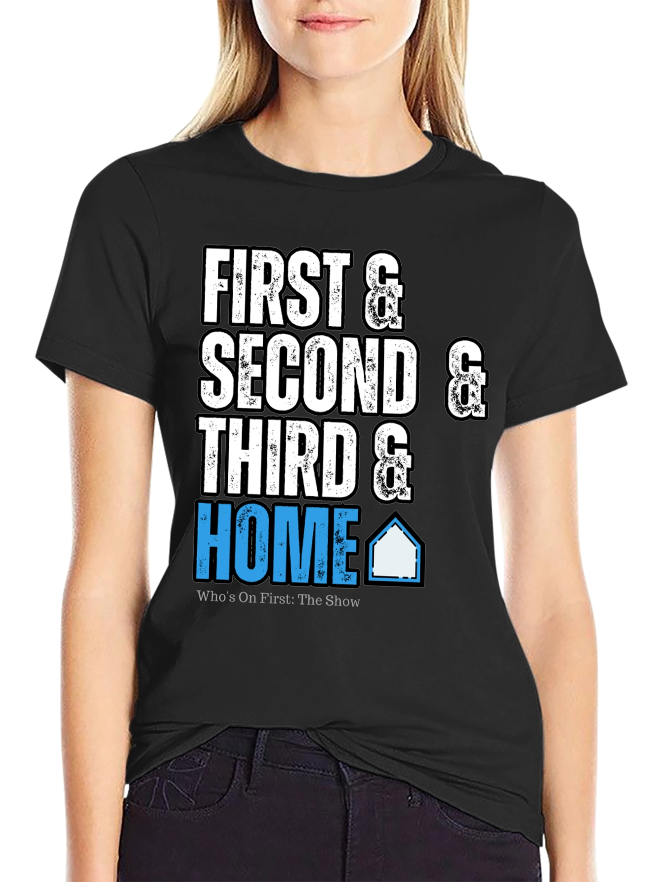First Second Third & Home Black T-Shirt