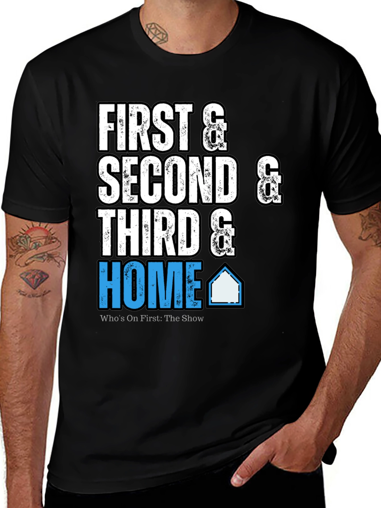 First Second Third & Home Black T-Shirt