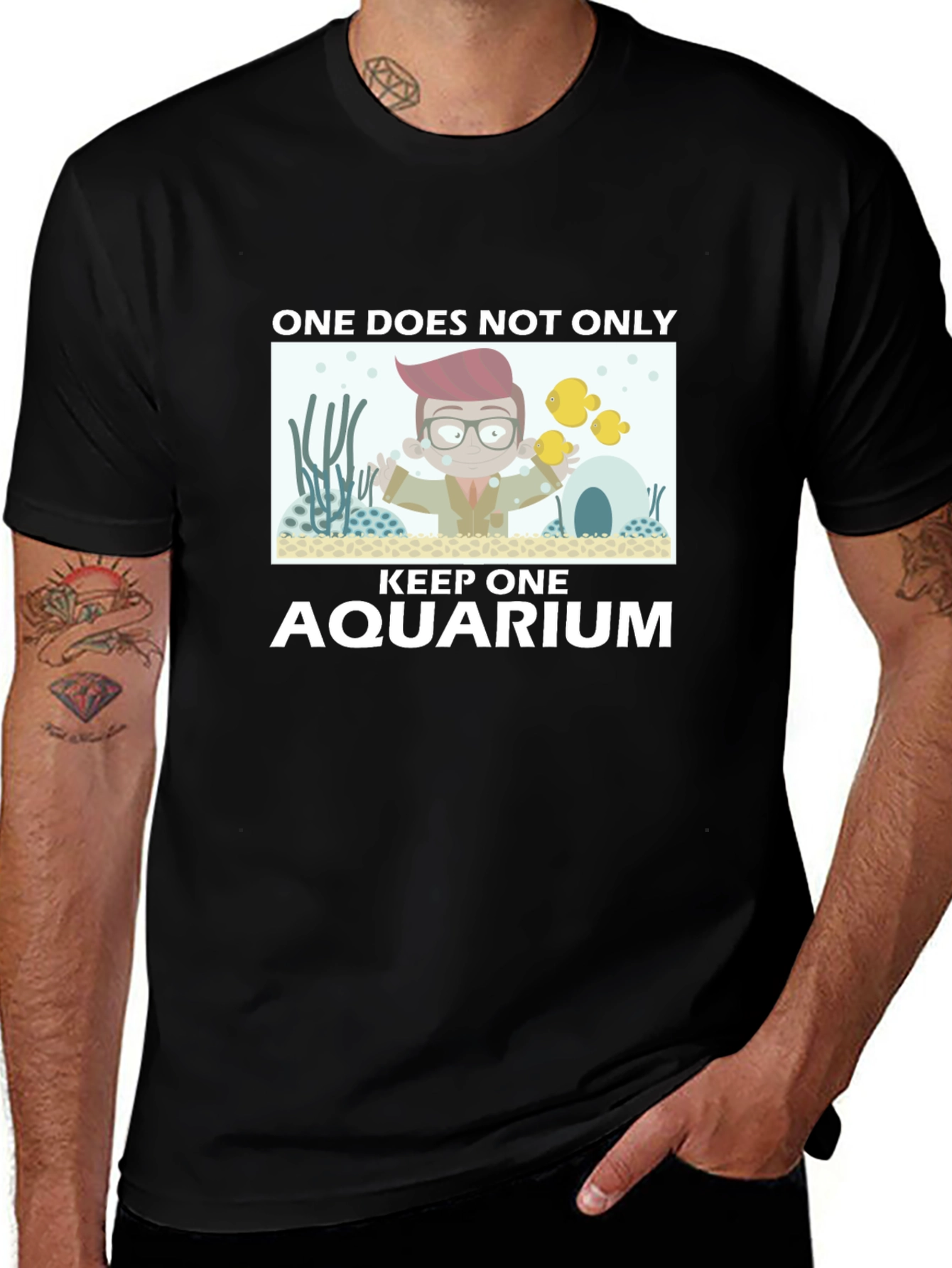 One Does Not Keep One Aquarium Black T-Shirt