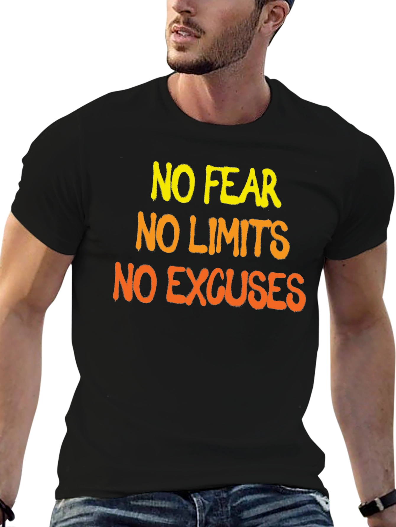 Motivational Graphic Tee - No Fear Limits Excuses