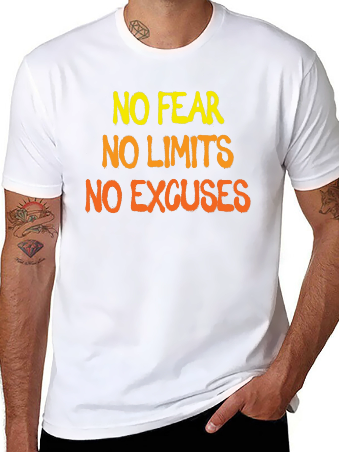 Motivational Graphic Tee - No Fear Limits Excuses