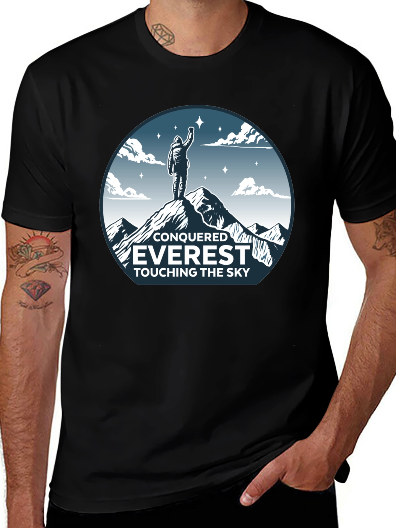 Conquered Everest Black T-Shirt