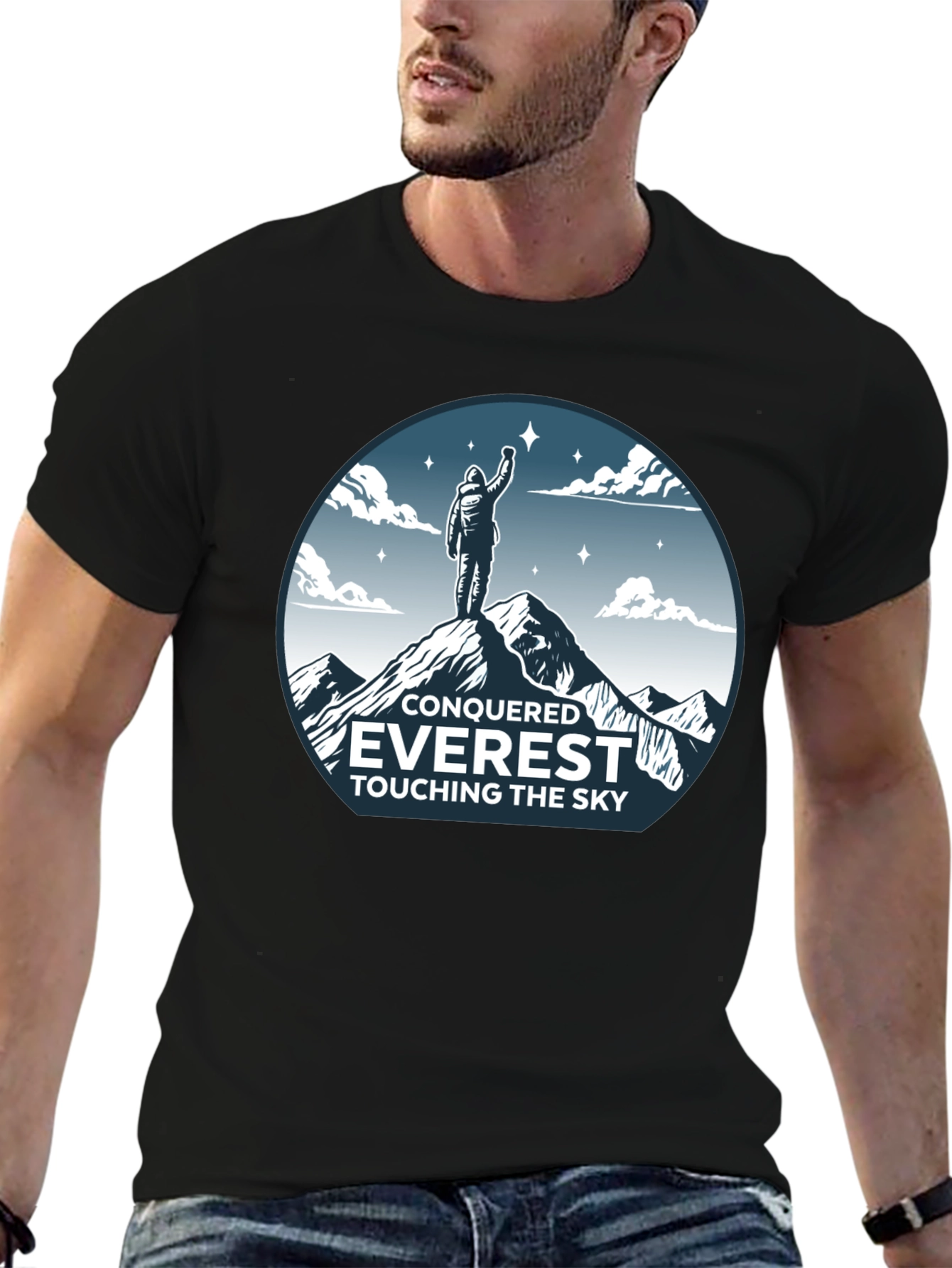 Conquered Everest Black T-Shirt