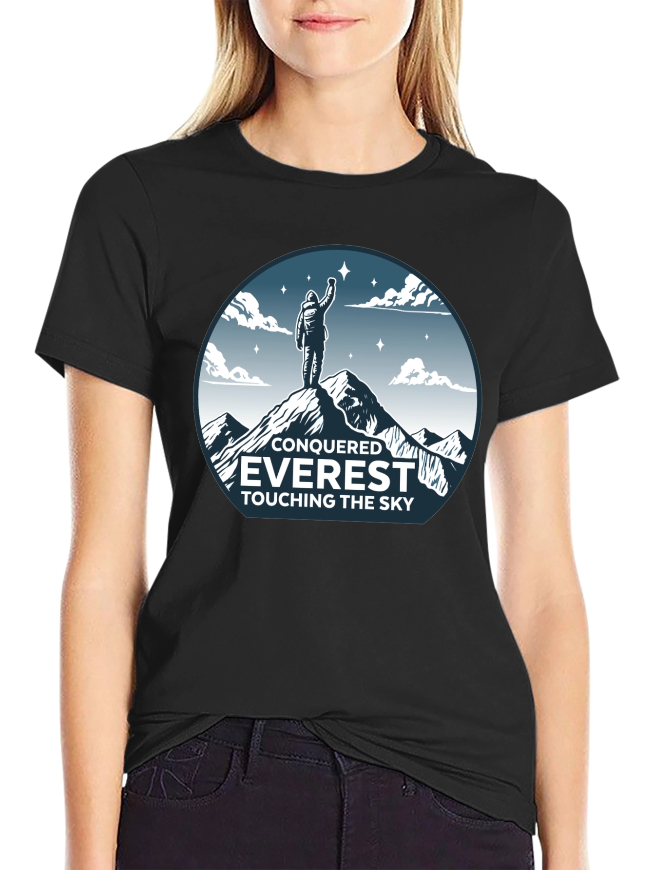 Conquered Everest Black T-Shirt