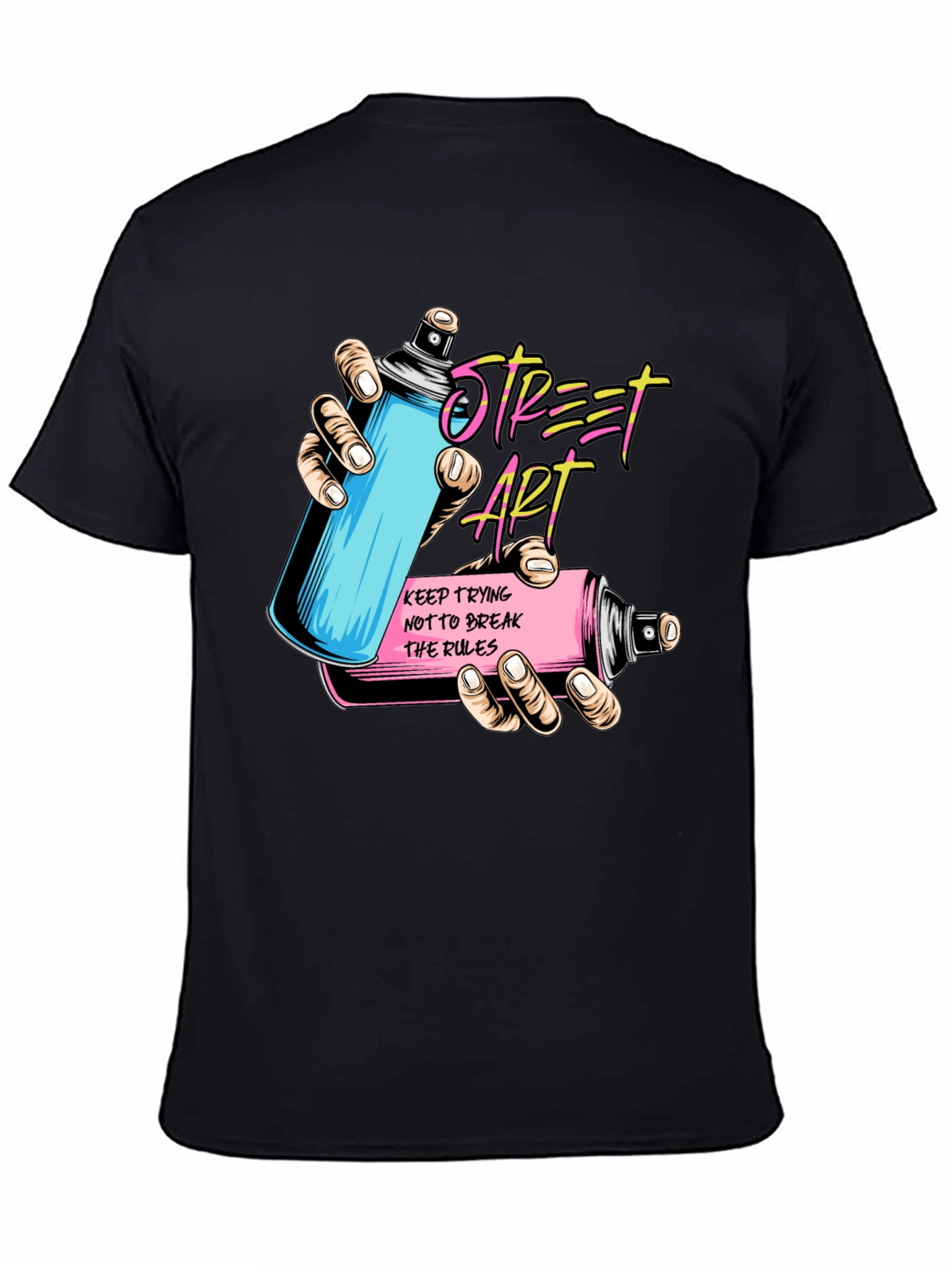 Street Art Spray Can Graphic T-Shirt