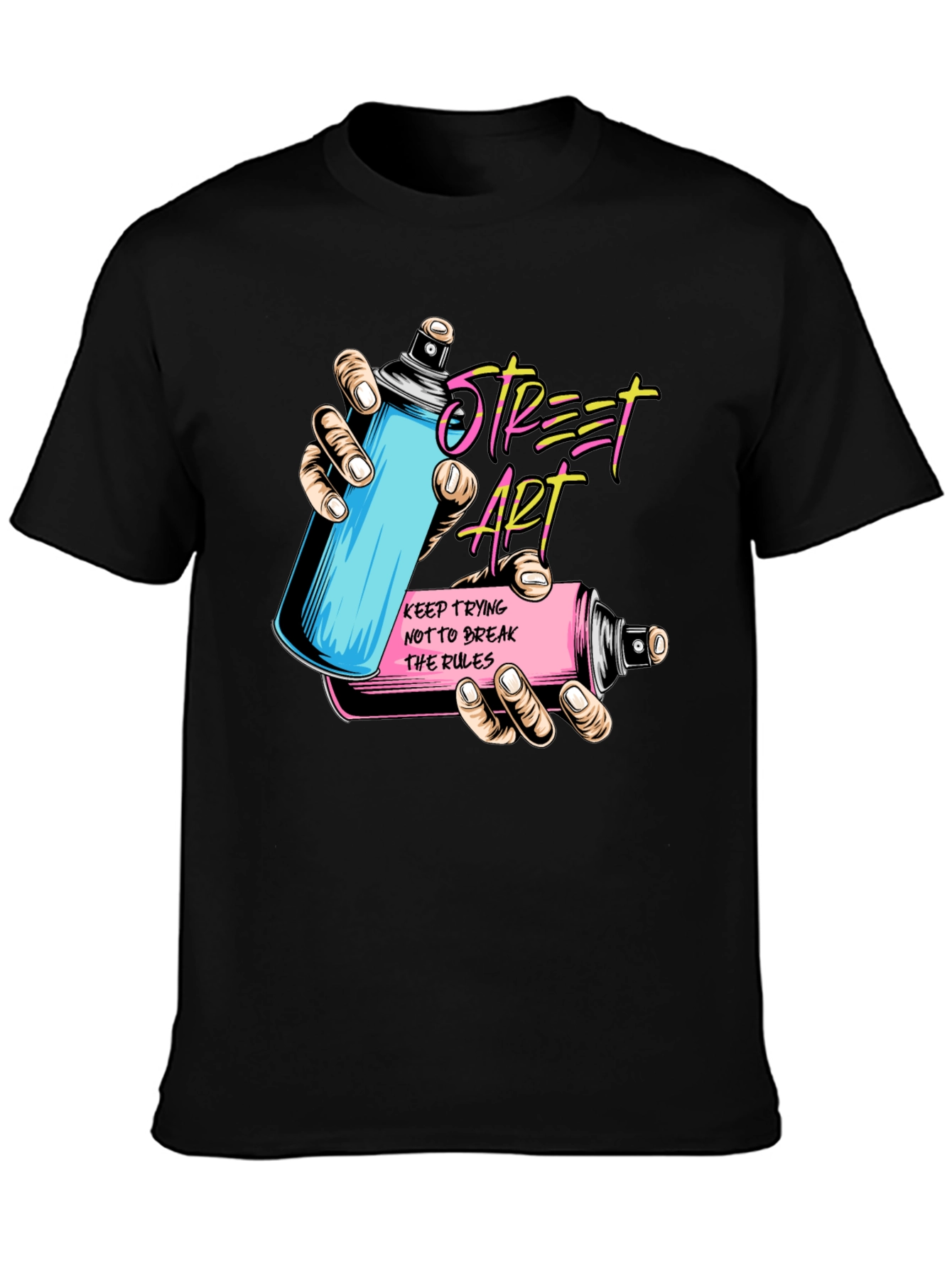 Street Art Spray Can Graphic T-Shirt
