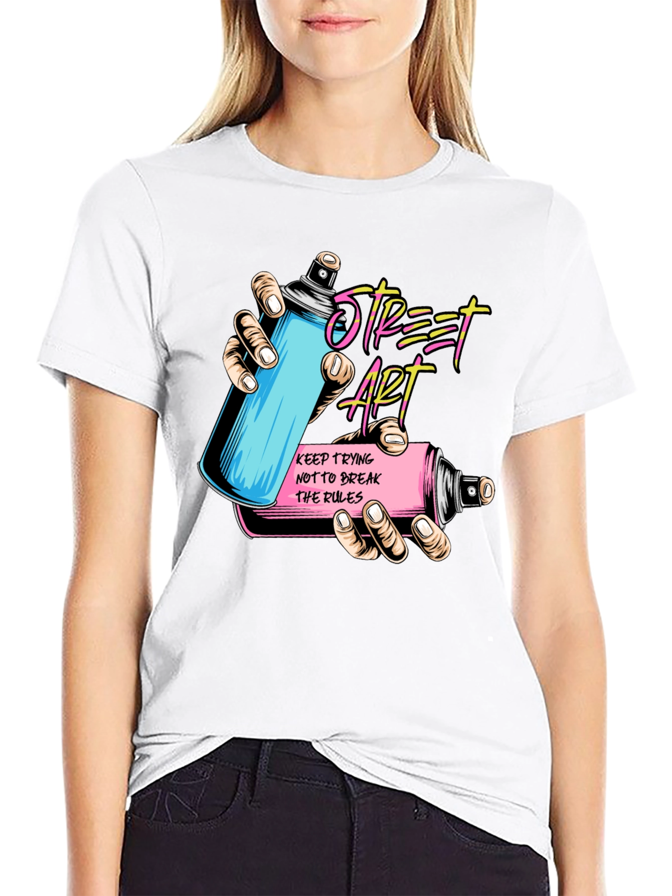 Street Art Spray Can Graphic T-Shirt