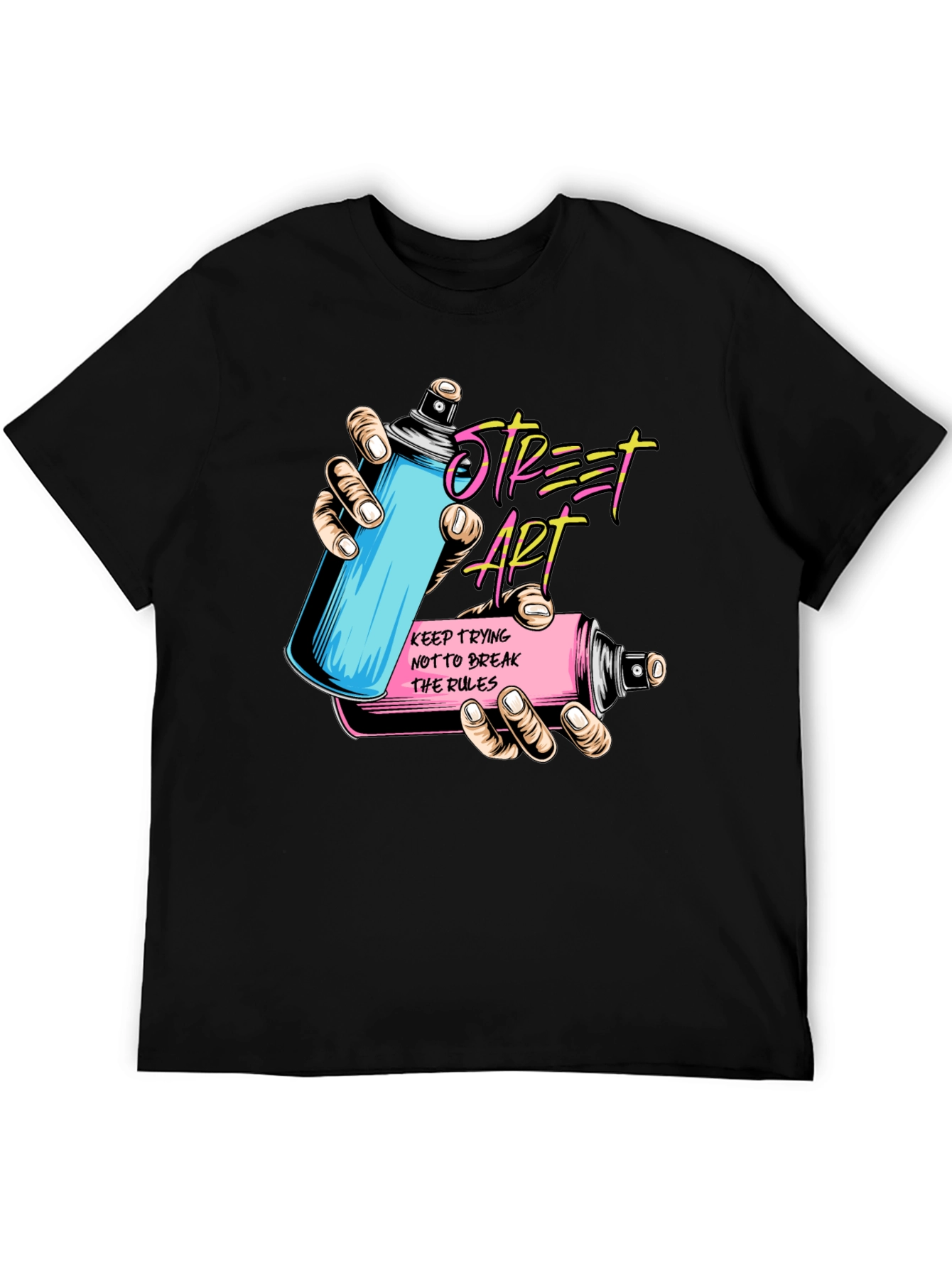 Street Art Spray Can Graphic T-Shirt