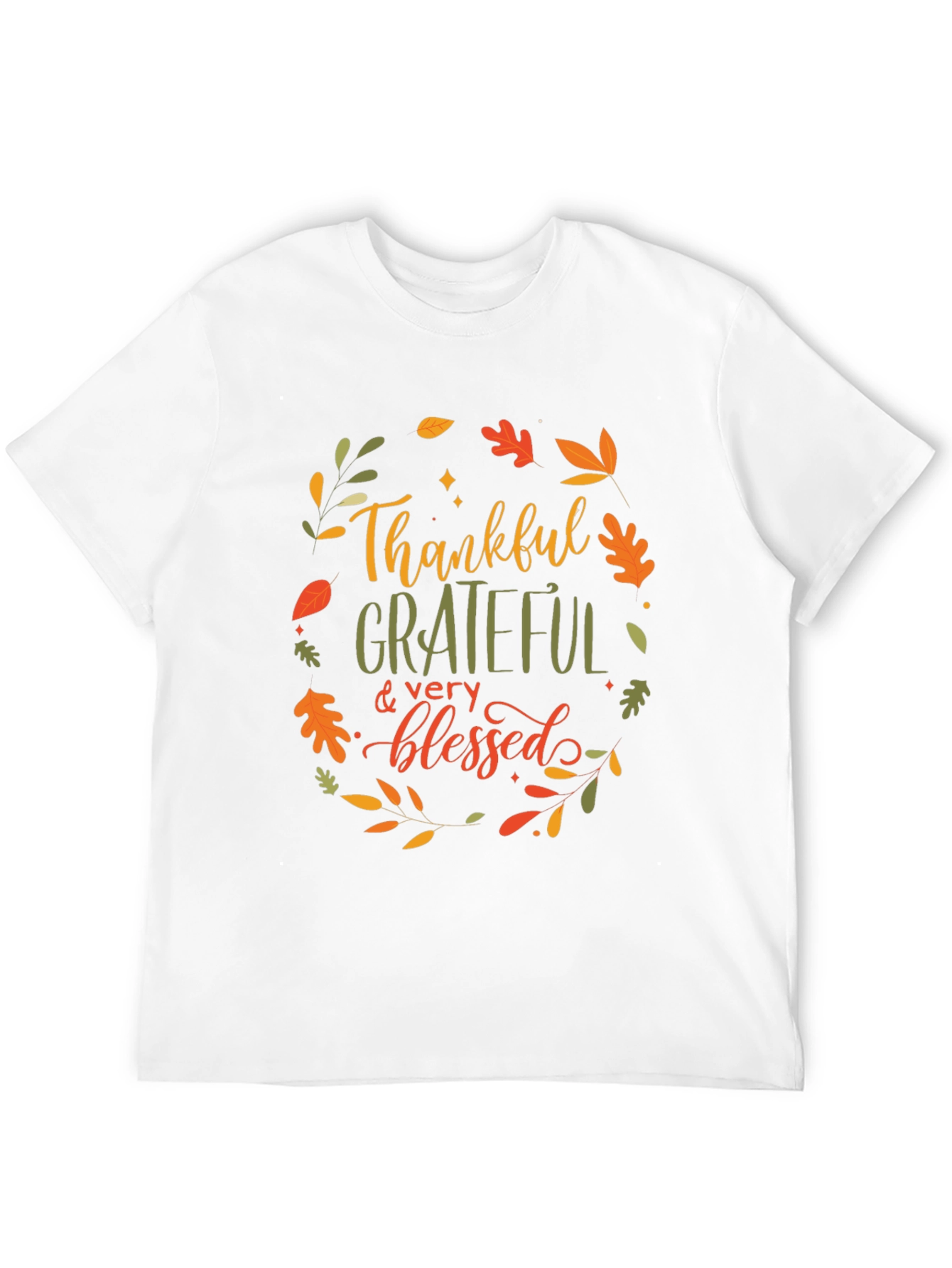 Thankful Grateful Blessed Graphic T-Shirt