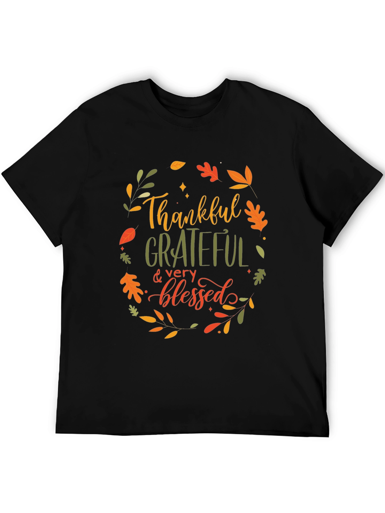 Thankful Grateful Blessed Graphic T-Shirt