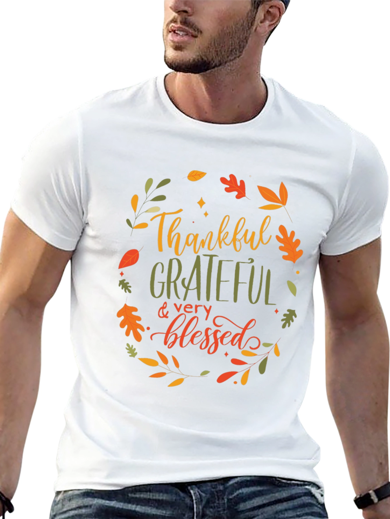 Thankful Grateful Blessed Graphic T-Shirt