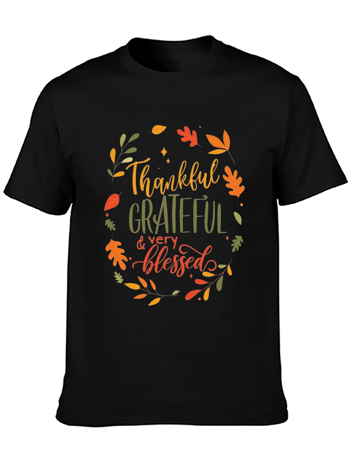 Thankful Grateful Blessed Graphic T-Shirt
