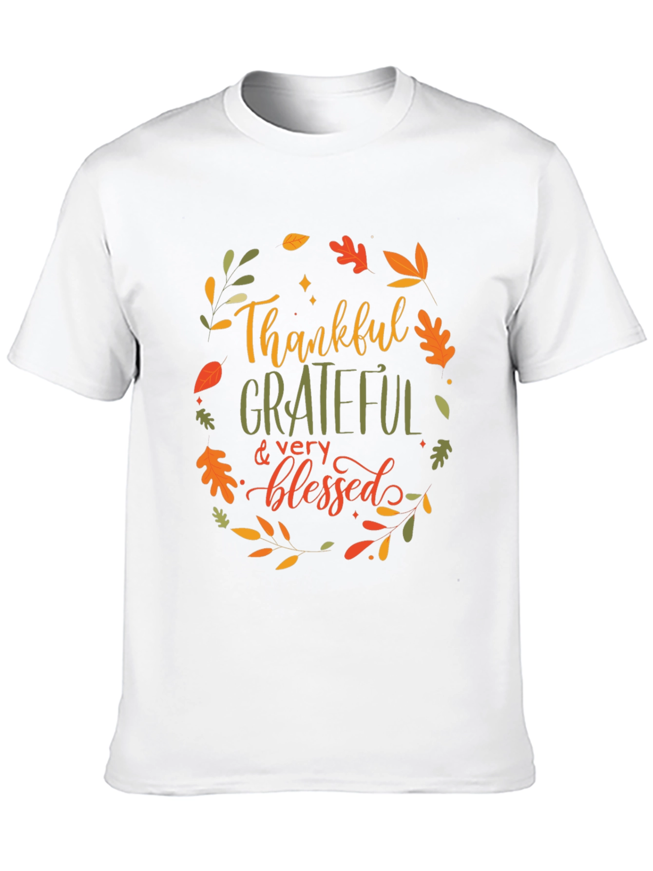 Thankful Grateful Blessed Graphic T-Shirt
