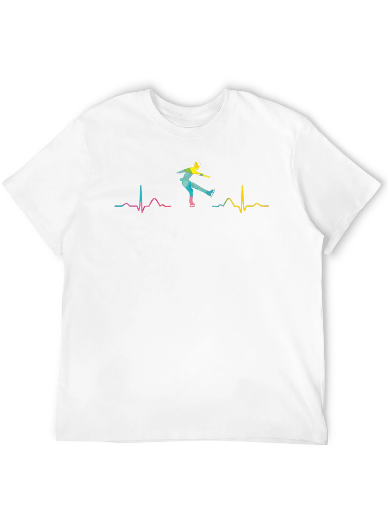 Ice Skating Heartbeat T-Shirt - Black