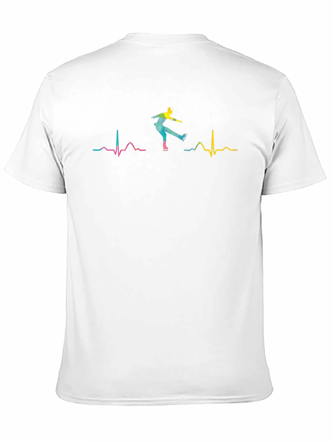 Ice Skating Heartbeat T-Shirt - Black