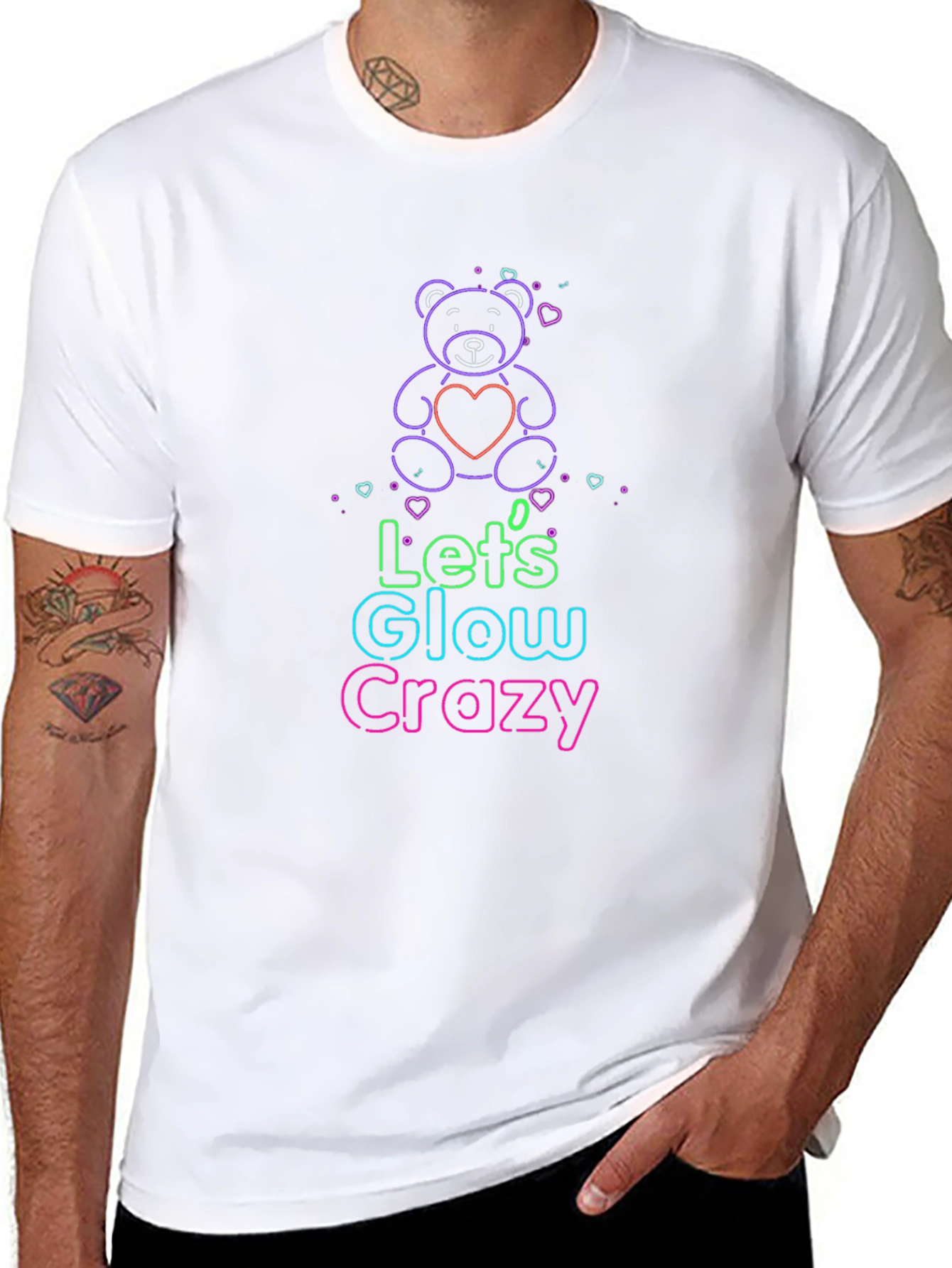 Glow Crazy Bear Graphic Tee
