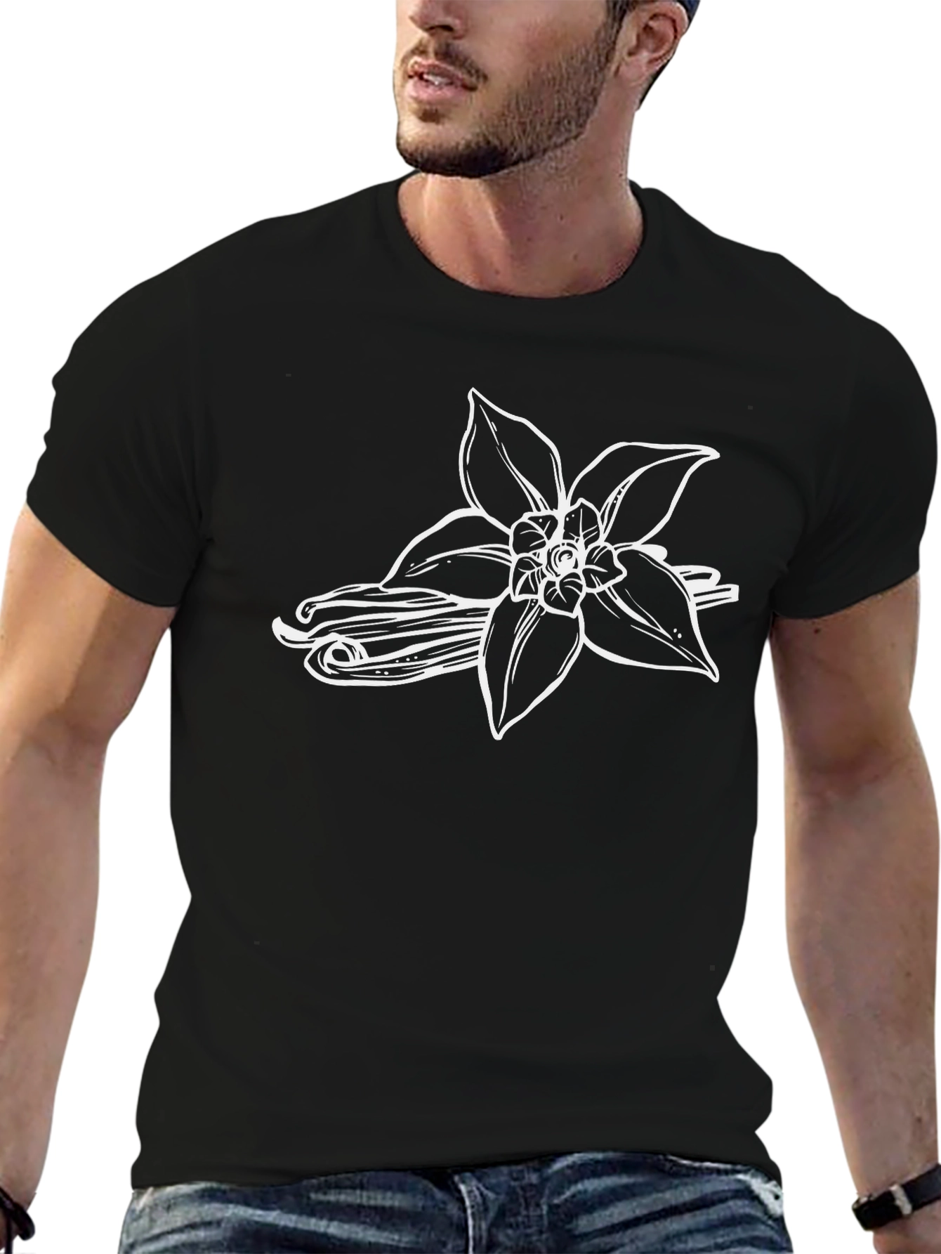 Vanilla Flower Graphic Tee - Stylish & Unique
