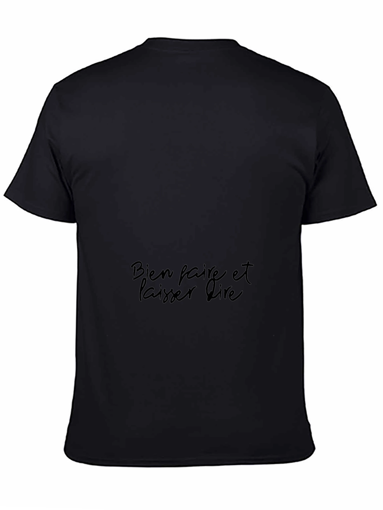Mens Black T-Shirt with French Slogan
