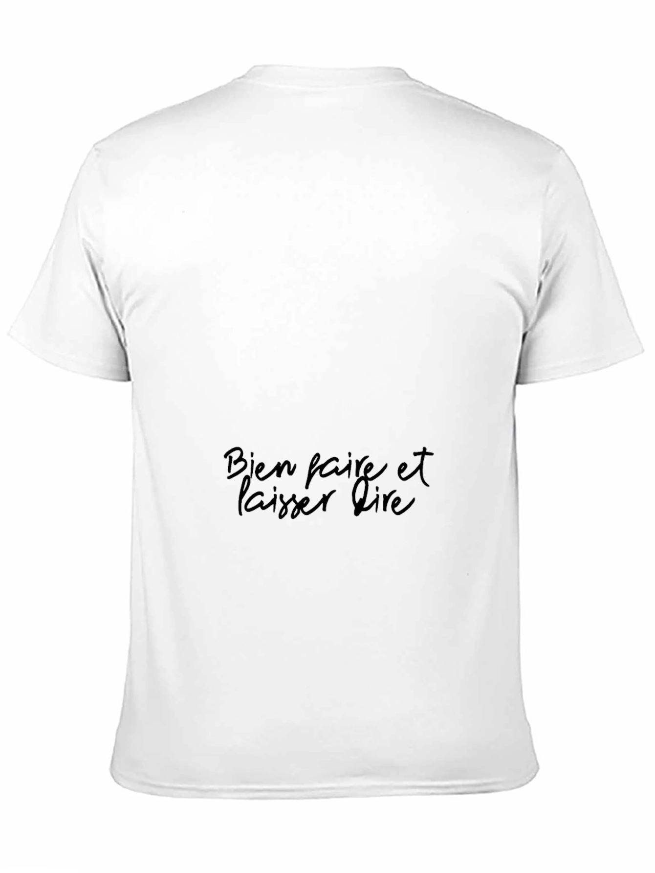 Mens Black T-Shirt with French Slogan
