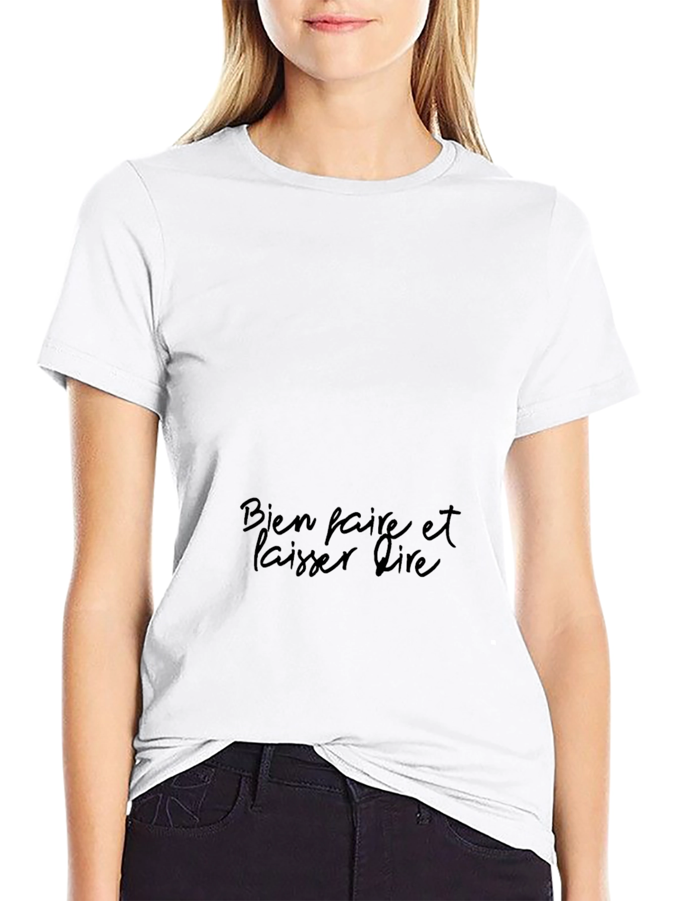 Mens Black T-Shirt with French Slogan
