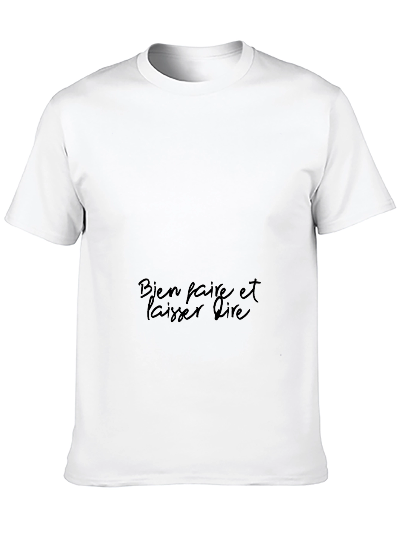 Mens Black T-Shirt with French Slogan