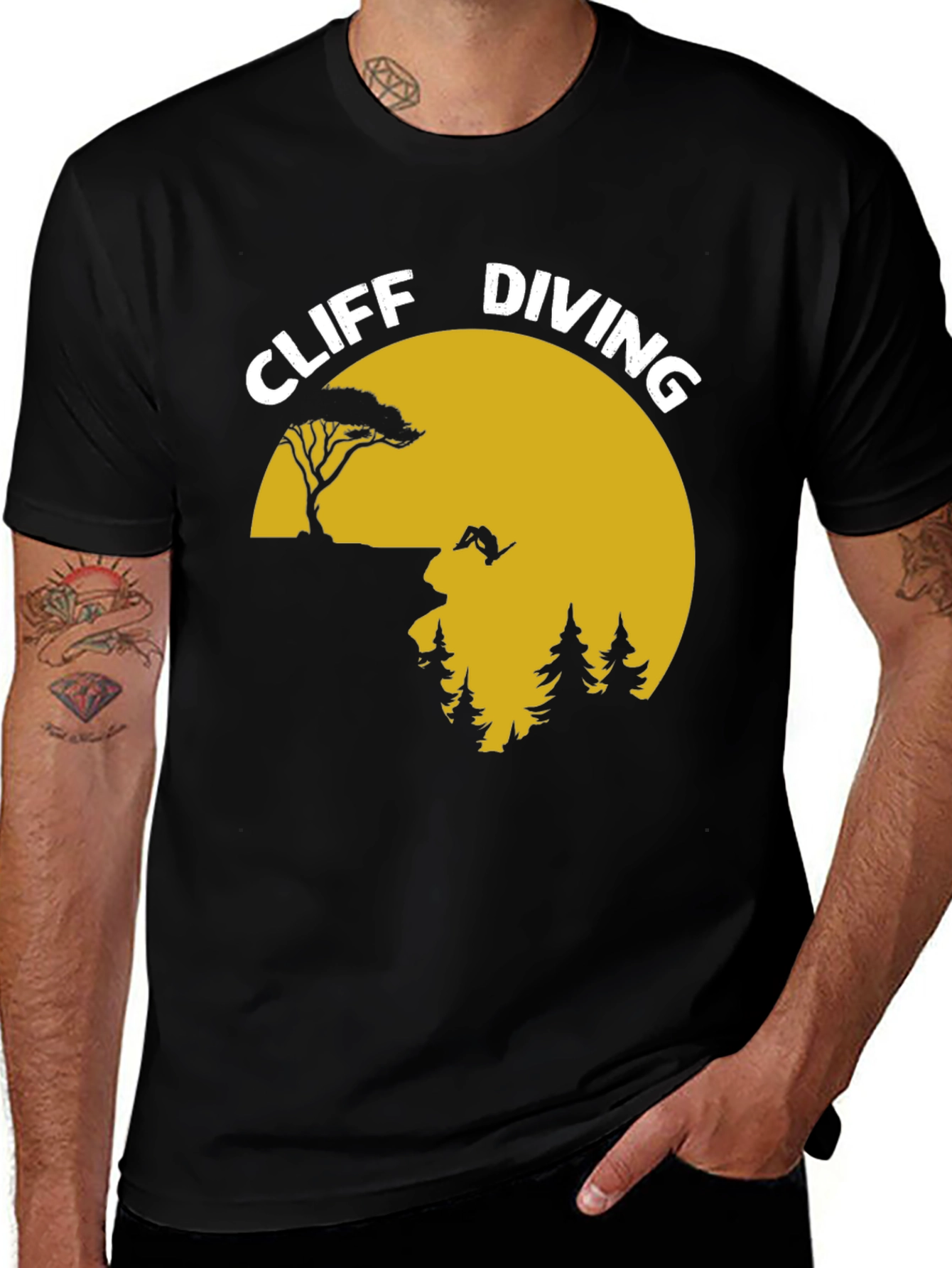 Cliff Diving Graphic T-Shirt - Adventure Tee