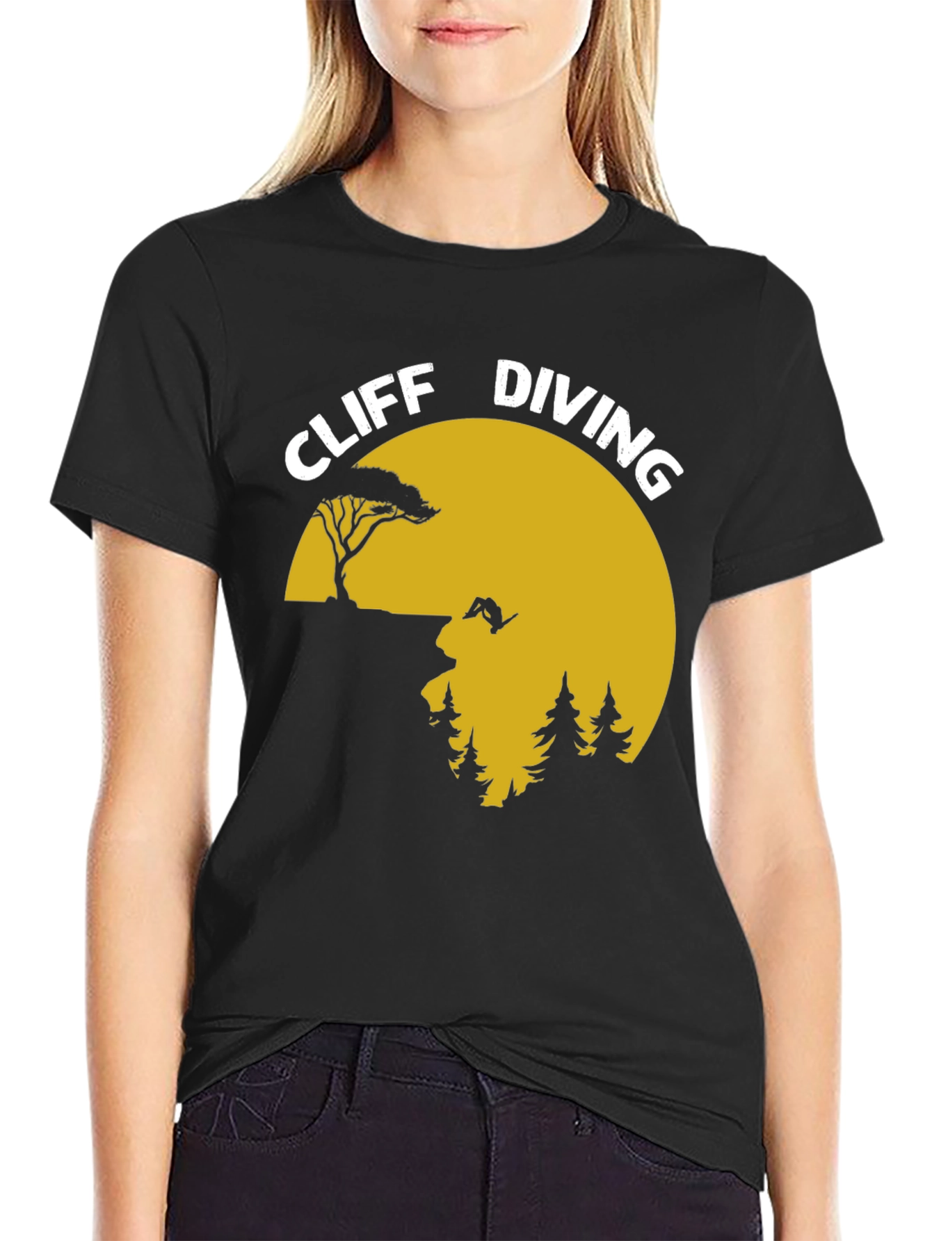 Cliff Diving Graphic T-Shirt - Adventure Tee