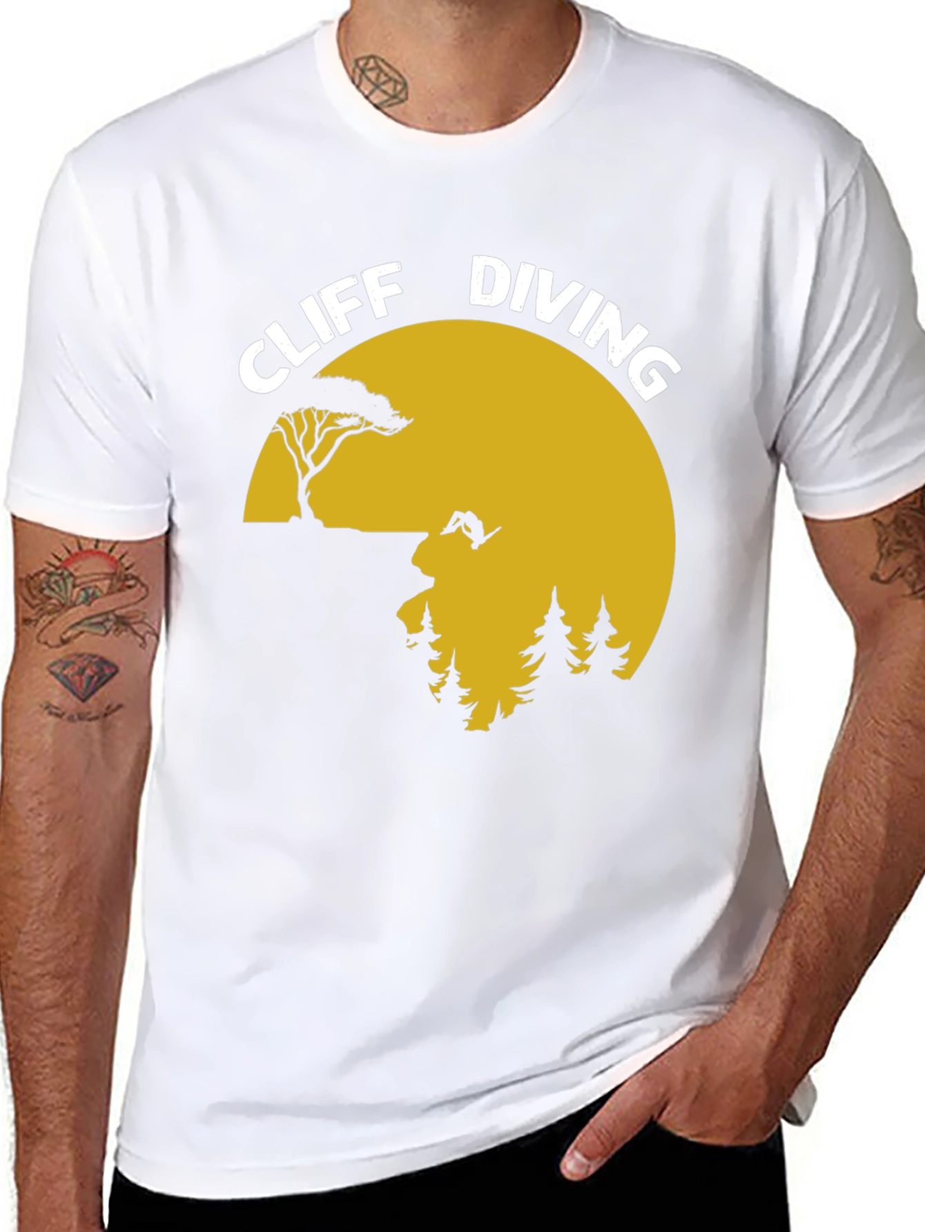 Cliff Diving Graphic T-Shirt - Adventure Tee