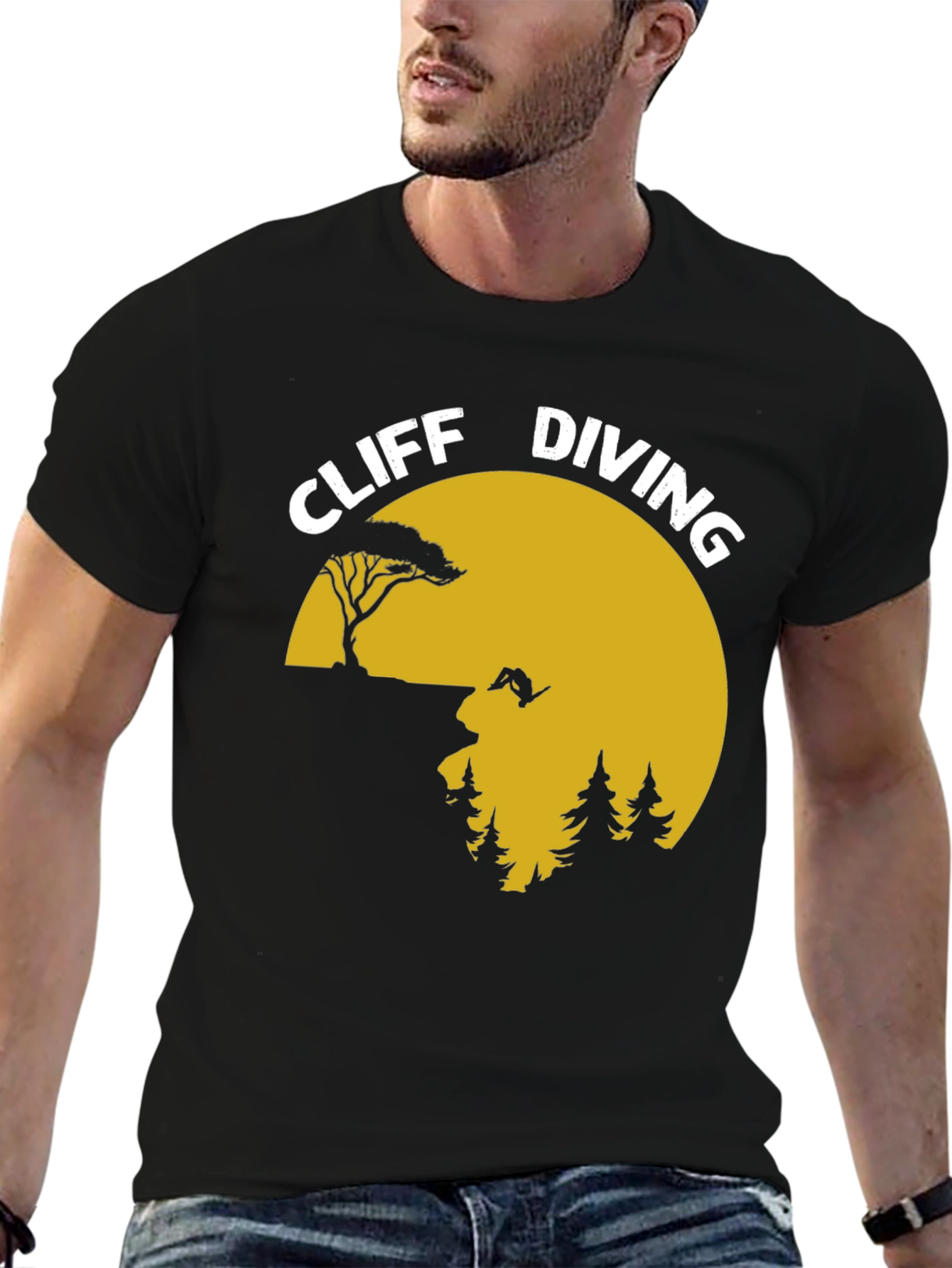 Cliff Diving Graphic T-Shirt - Adventure Tee