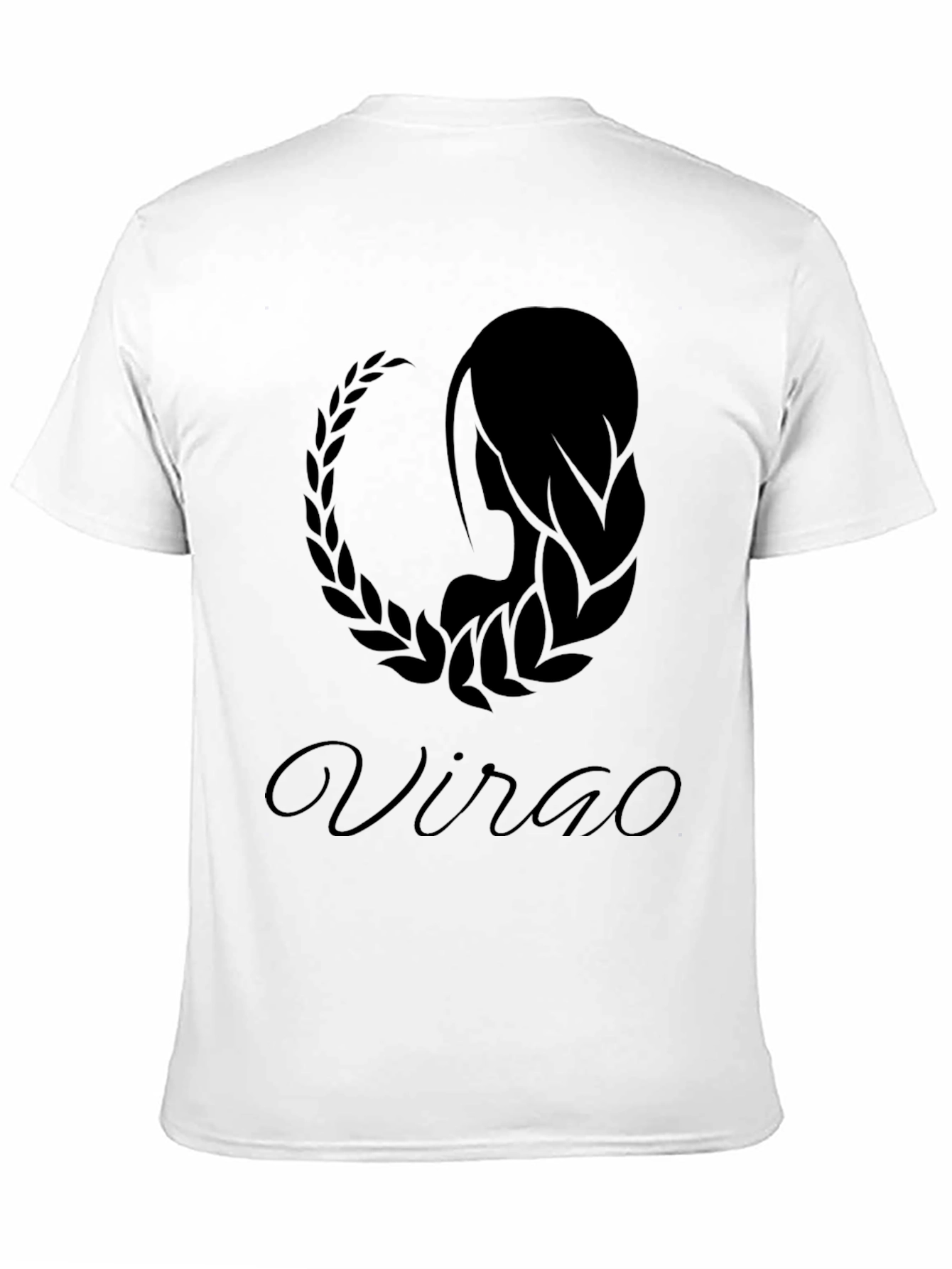 Virgo Zodiac Sign Black Graphic T-Shirt