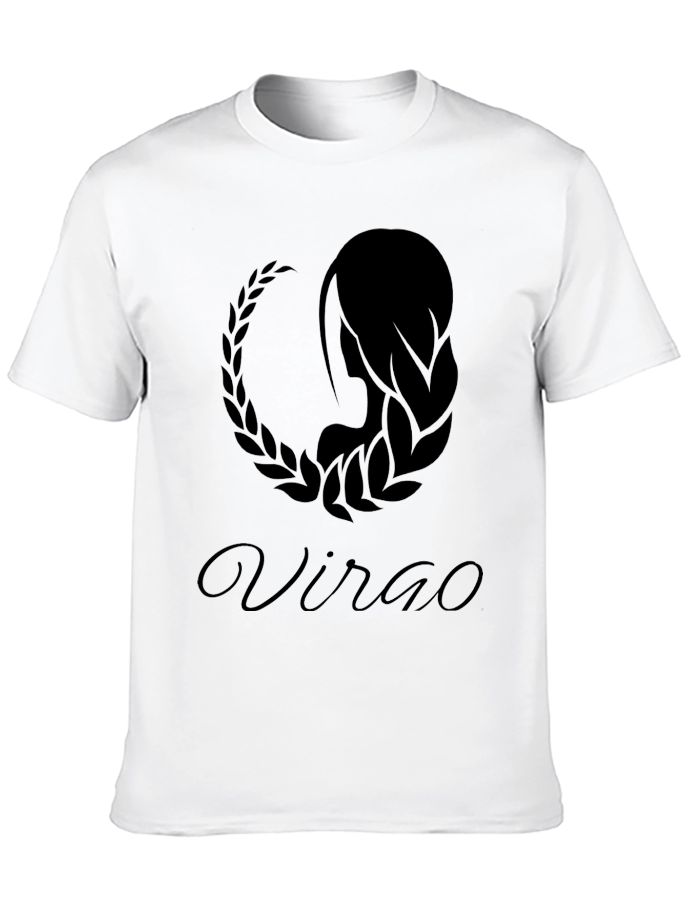 Virgo Zodiac Sign Black Graphic T-Shirt