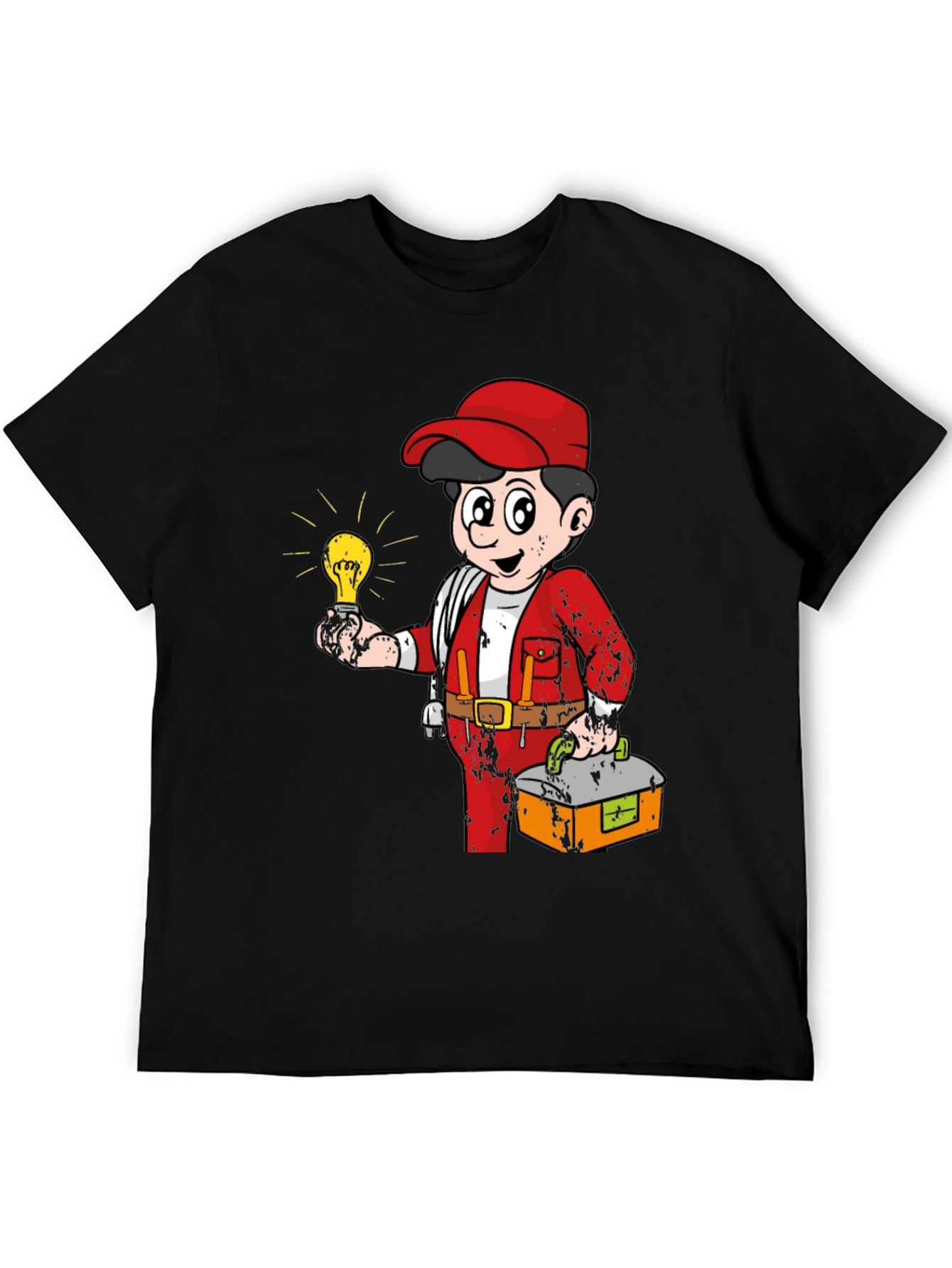 Electrician Cartoon Graphic Tee