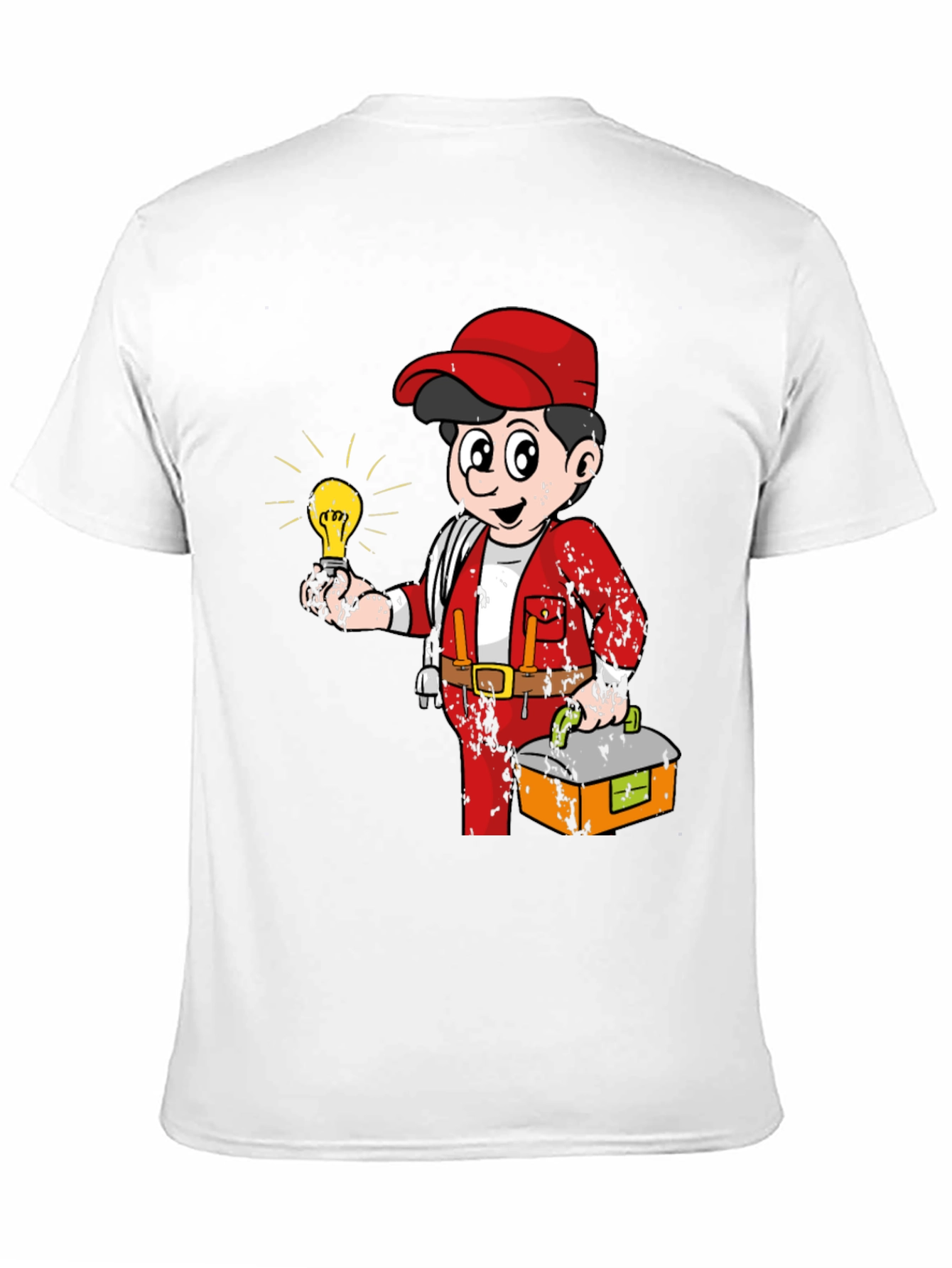 Electrician Cartoon Graphic Tee