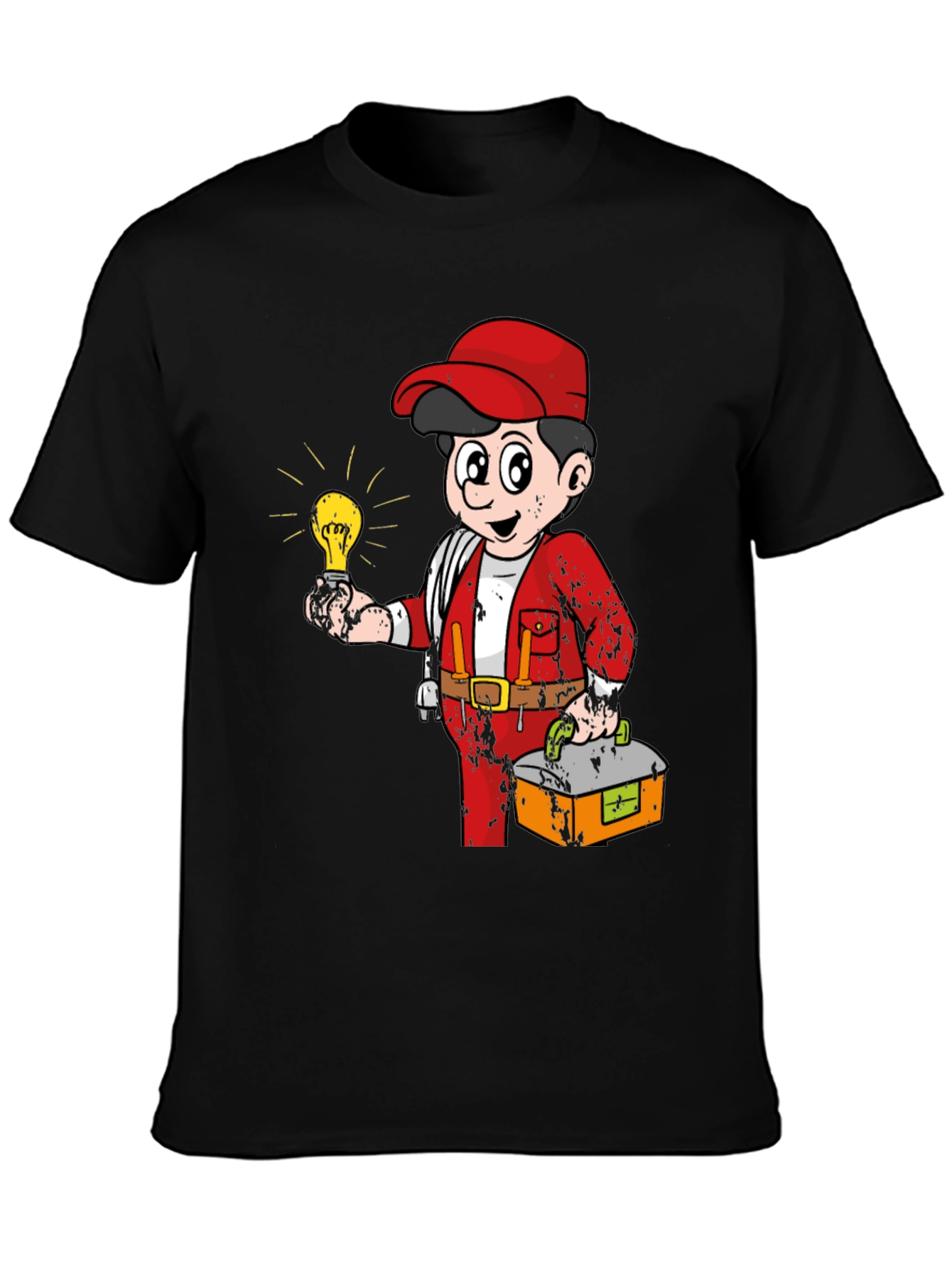 Electrician Cartoon Graphic Tee