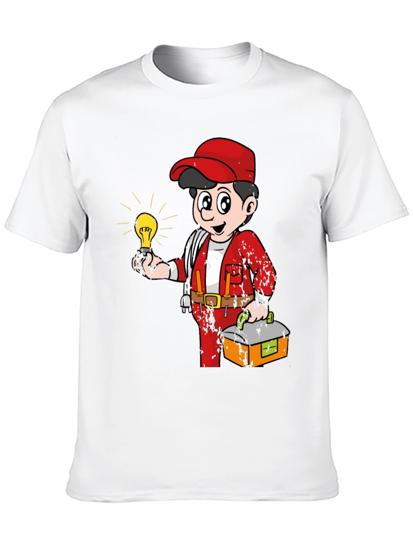 Electrician Cartoon Graphic Tee