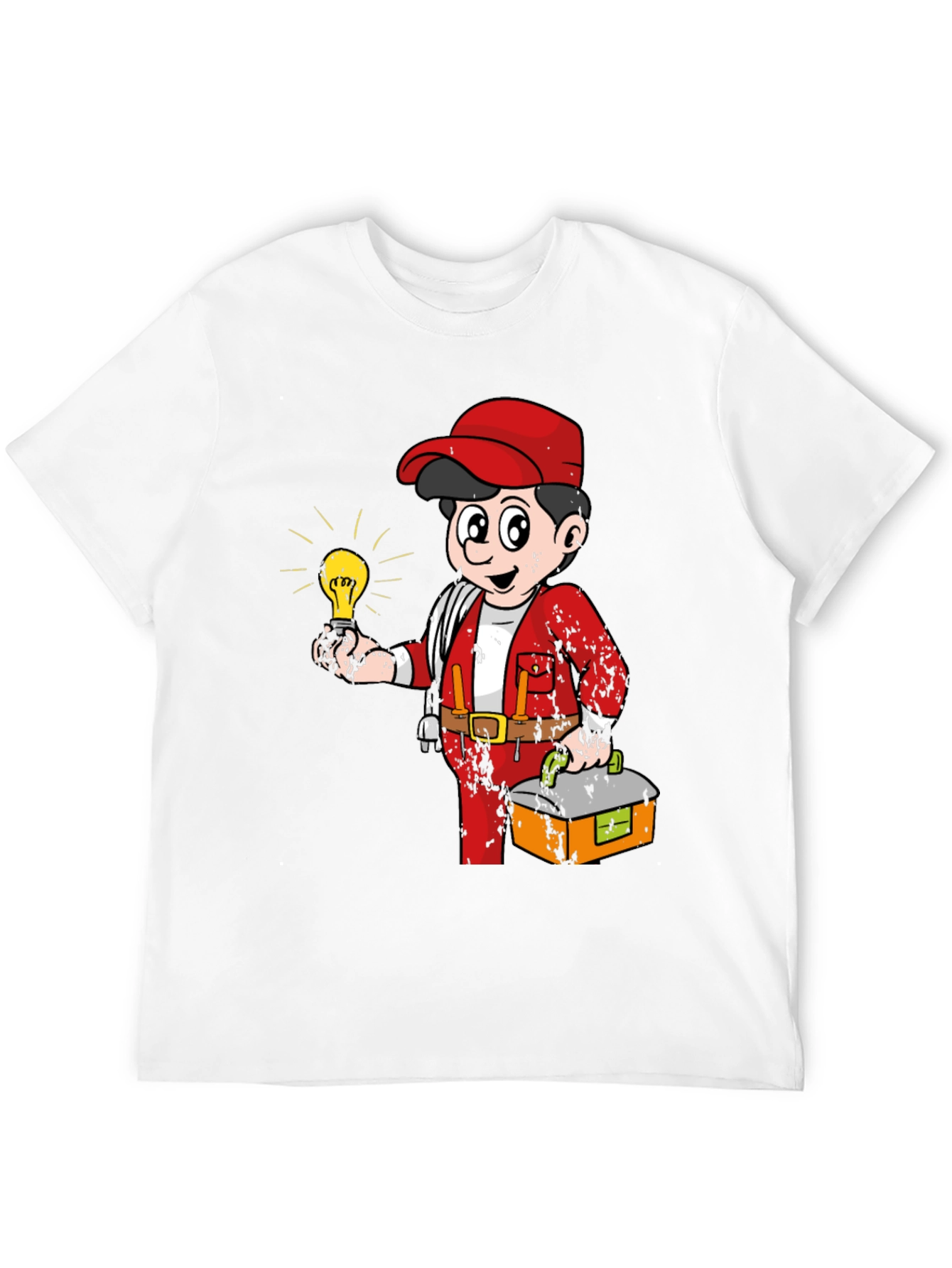 Electrician Cartoon Graphic Tee
