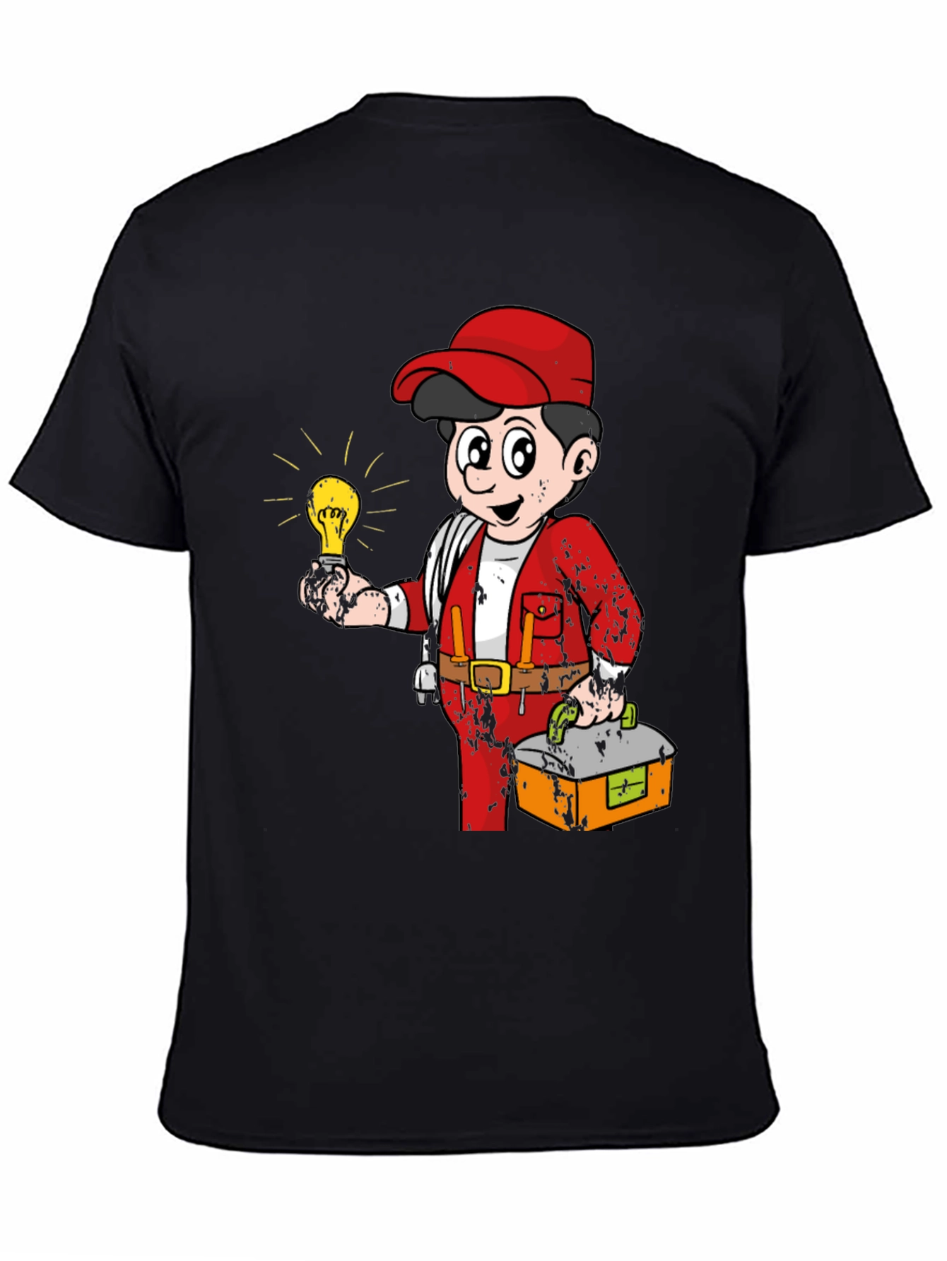 Electrician Cartoon Graphic Tee